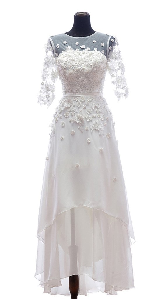 Elegant Women's High-Low Chiffon Dress for Beach Wedding, Evening Party & Special Occasions - Perfect for Bridesmaids, Cocktail Events & Summer Celebrations