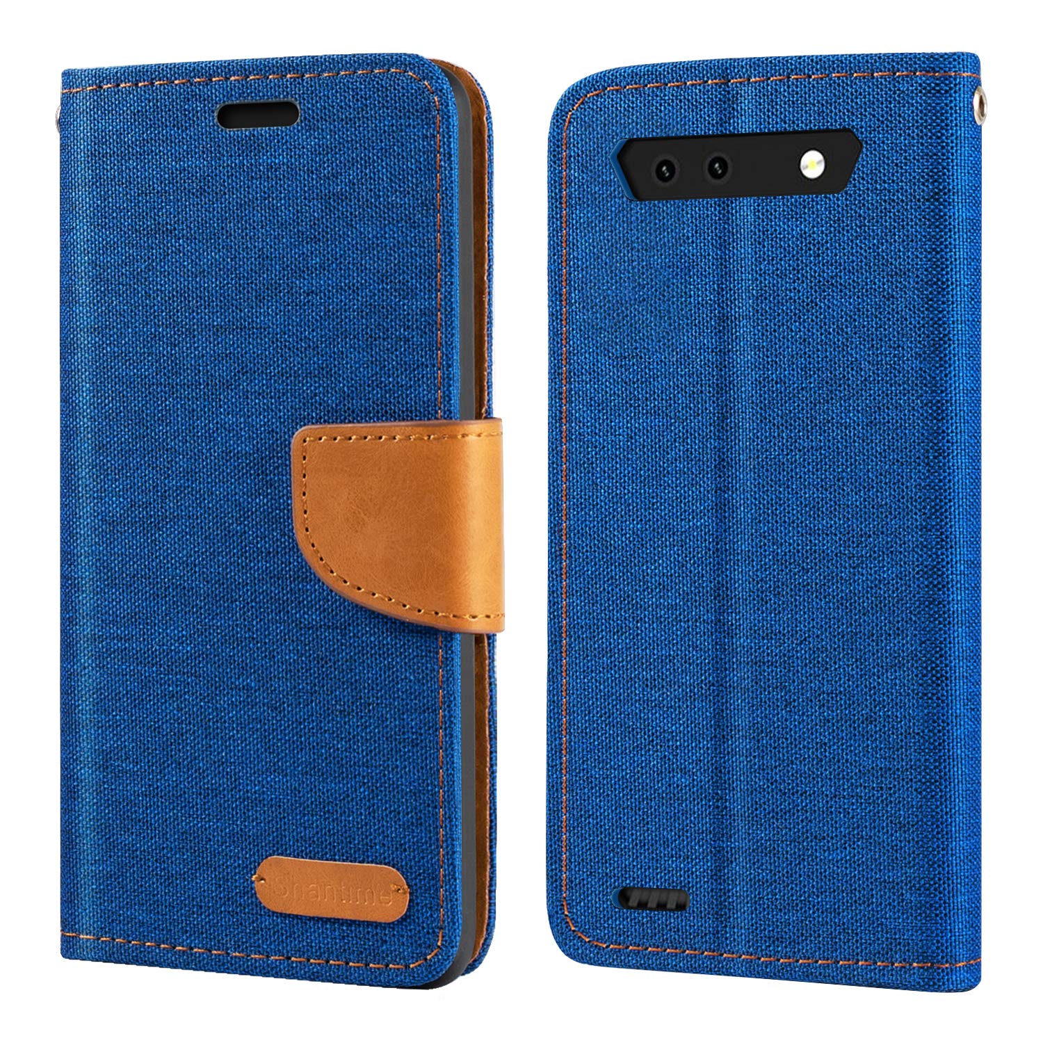 Premium Oxford Leather Wallet Case with Soft TPU Back Cover & Magnetic Flip for Cubot King Kong Mini 2 - Slim Protective Phone Cover with Card Slots for Daily Use, Travel & Business (Black)