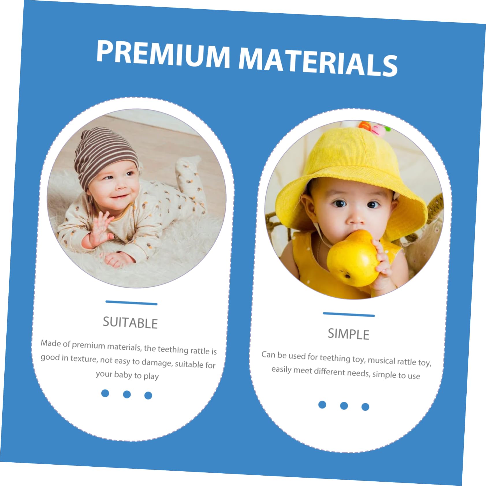 Wakauto 2-Pack Baby Teething Toys - Soft TPE Sensory Rattles & Chewable Bottle Simulator for Infants | Perfect for Soothing Sore Gums, Developing Motor Skills & Sensory Play (0-12 Months)