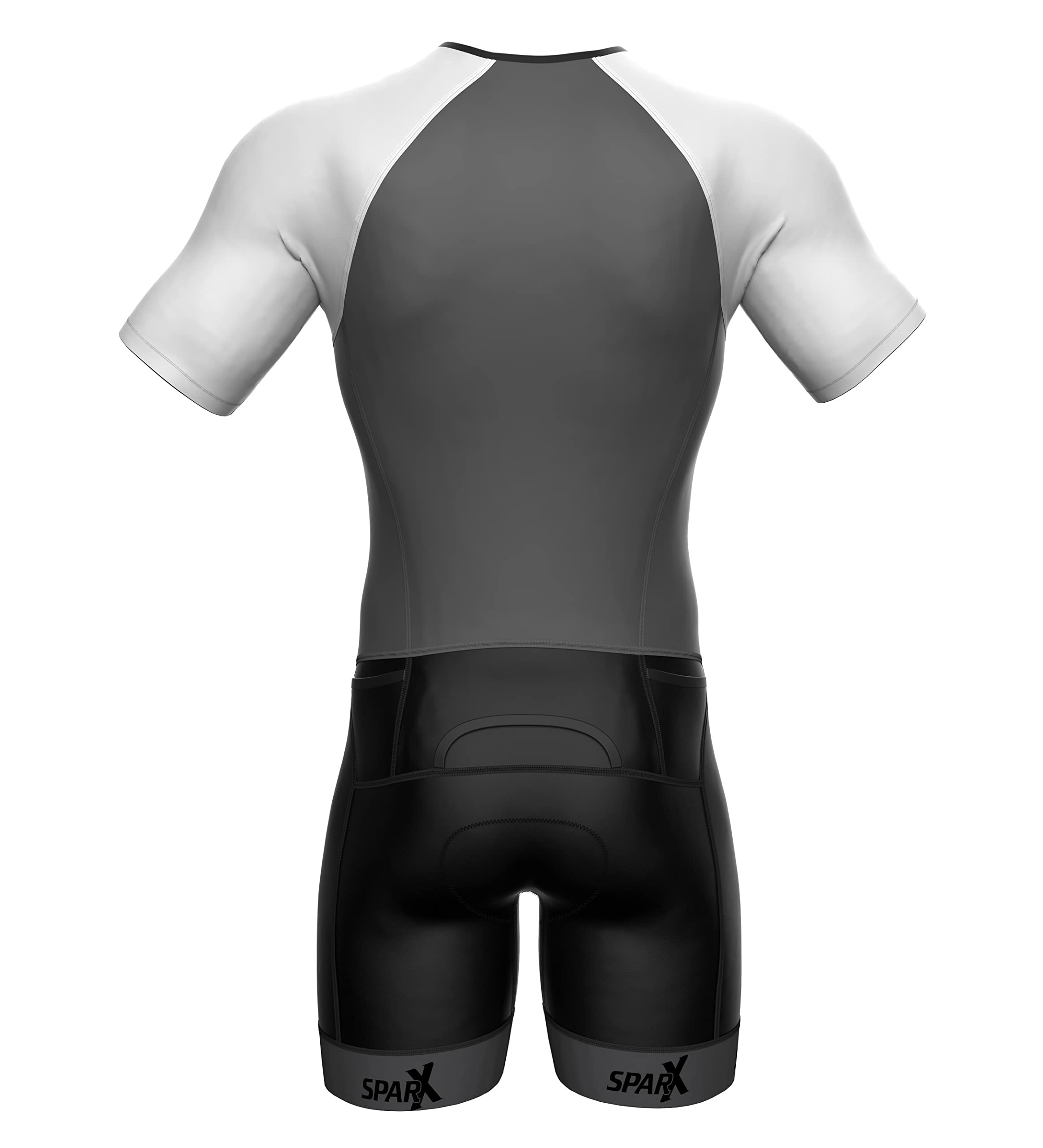 Sparx Men's Elite Aerosuit Triathlon Suit - Short Sleeve Tri Suit Skinsuit for Cycling, Running & Swimming