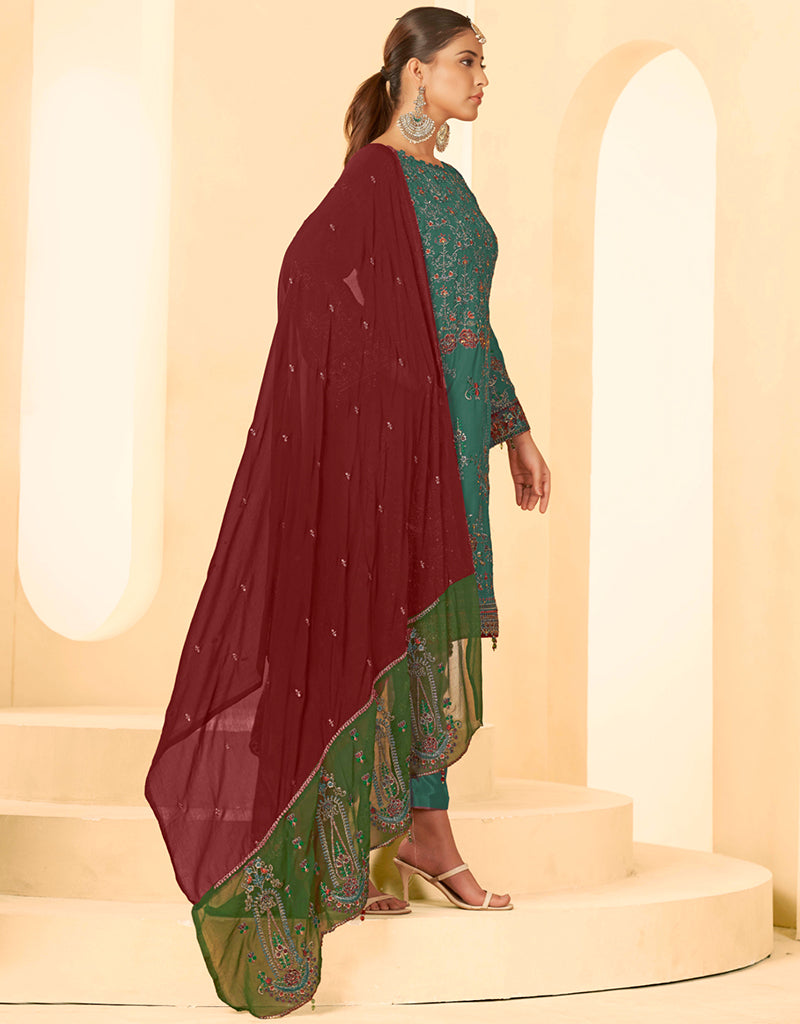 Stylish Pakistani Salwar Suit - Contemporary Georgette Designer Outfit by Morepeach | Trendy Ethnic Wear for Women | Perfect for Weddings, Parties & Festive Occasions