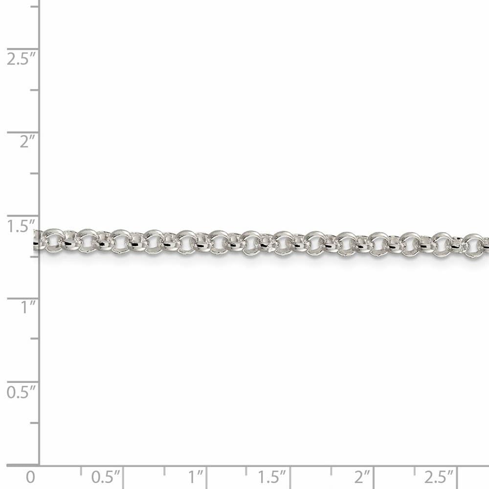 The Black Bow 4mm Sterling Silver Solid Rolo Chain Necklace - Perfect for Everyday Elegance and Special Occasions
