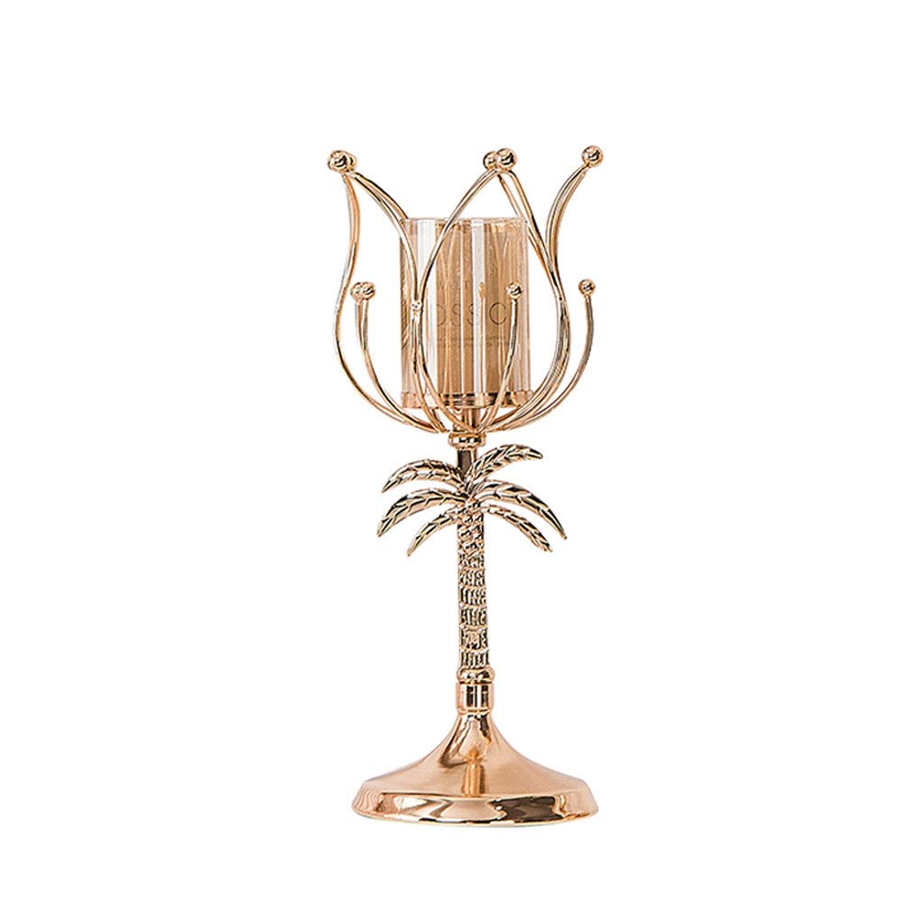 Nordic Coconut Tree Metal Candle Holder - Wedding & Party Decor