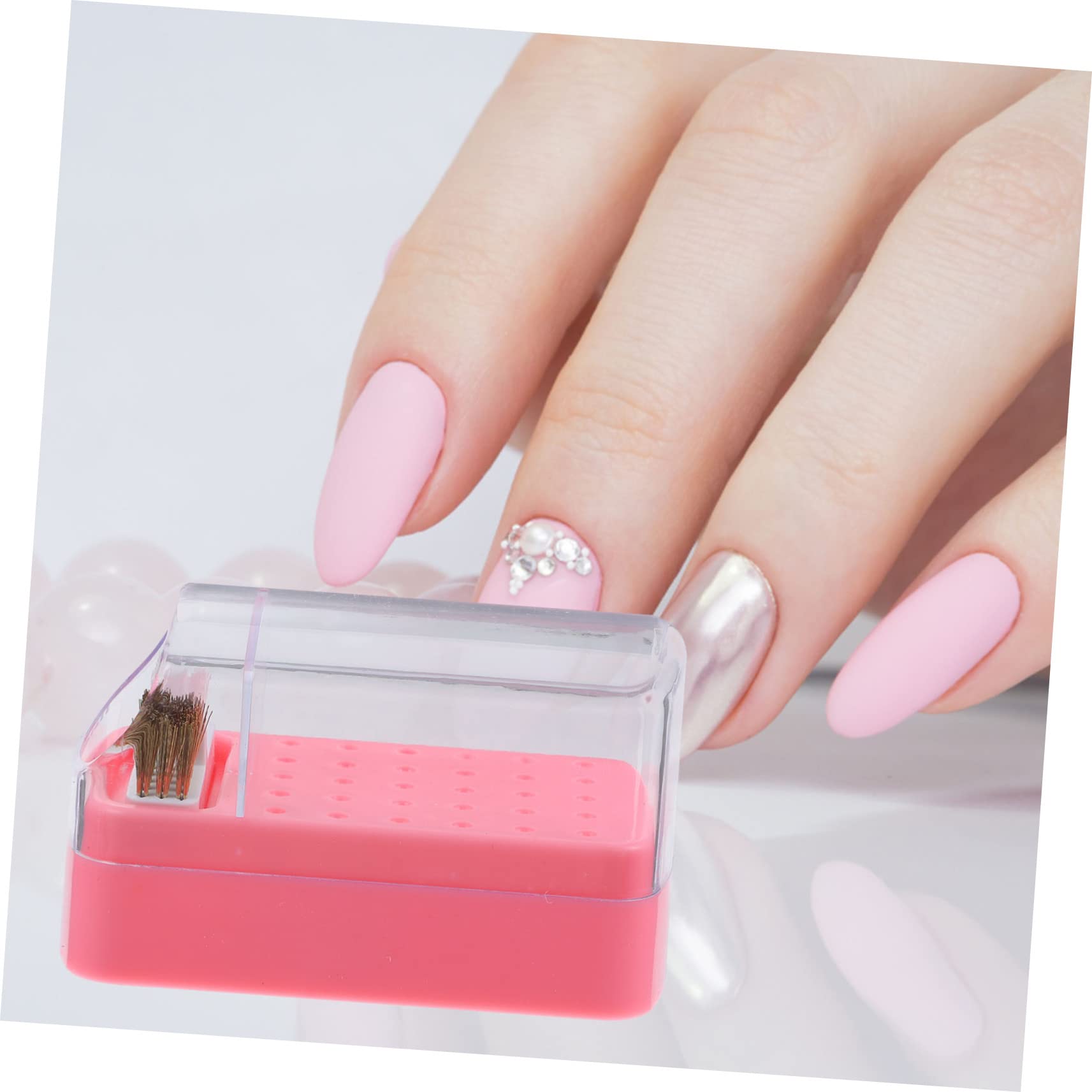 Beautifu Nail Drill Bit Case - 30-Slot Organizer for Nail Drill Bits & Grinding Heads | Portable Storage Box for Nail Art Tools | Perfect for Salon, Home & Travel Use