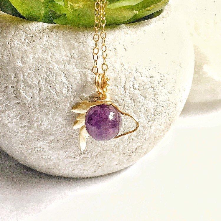 14K Gold Filled Amethyst Unicorn Charm Necklace for Women - Elegant Crystal Jewelry Gift for Birthday, Anniversary & Special Occasions