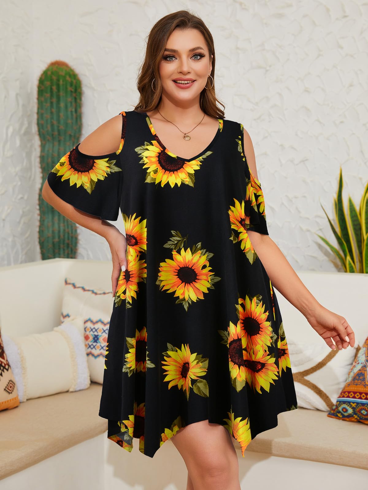 LARACE Women's Summer Short Sleeve T-Shirt Dress - Casual Flowy Sundress for Beach, Vacation & Everyday Wear