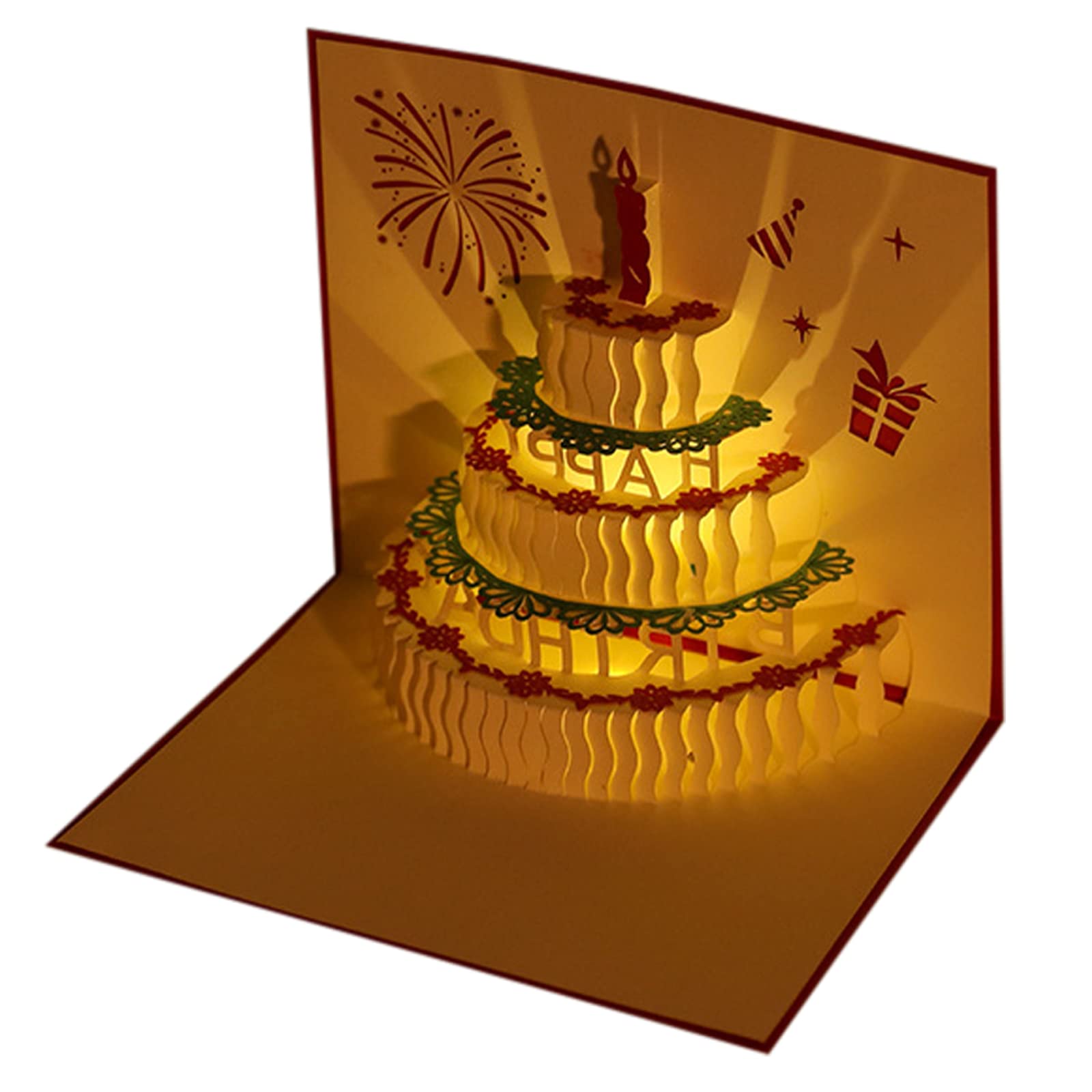 3D Pop Up Birthday Card with Light and Music - Happy Birthday Greeting Card for Men, Women, Mom, Dad, Boys, Girls & Friends - Perfect for Birthday Parties, Surprise Gifts & Special Celebrations