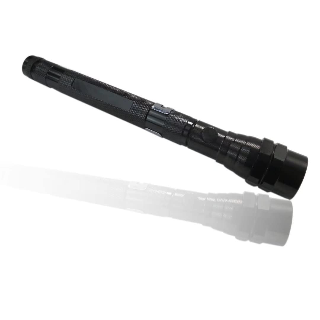 LED Telescoping Magnetic Pickup Tool with Flashlight - Extendable 170mm Pickup Stick with 360° Swivel Head for Home, Garage, Workshop & Outdoor Use
