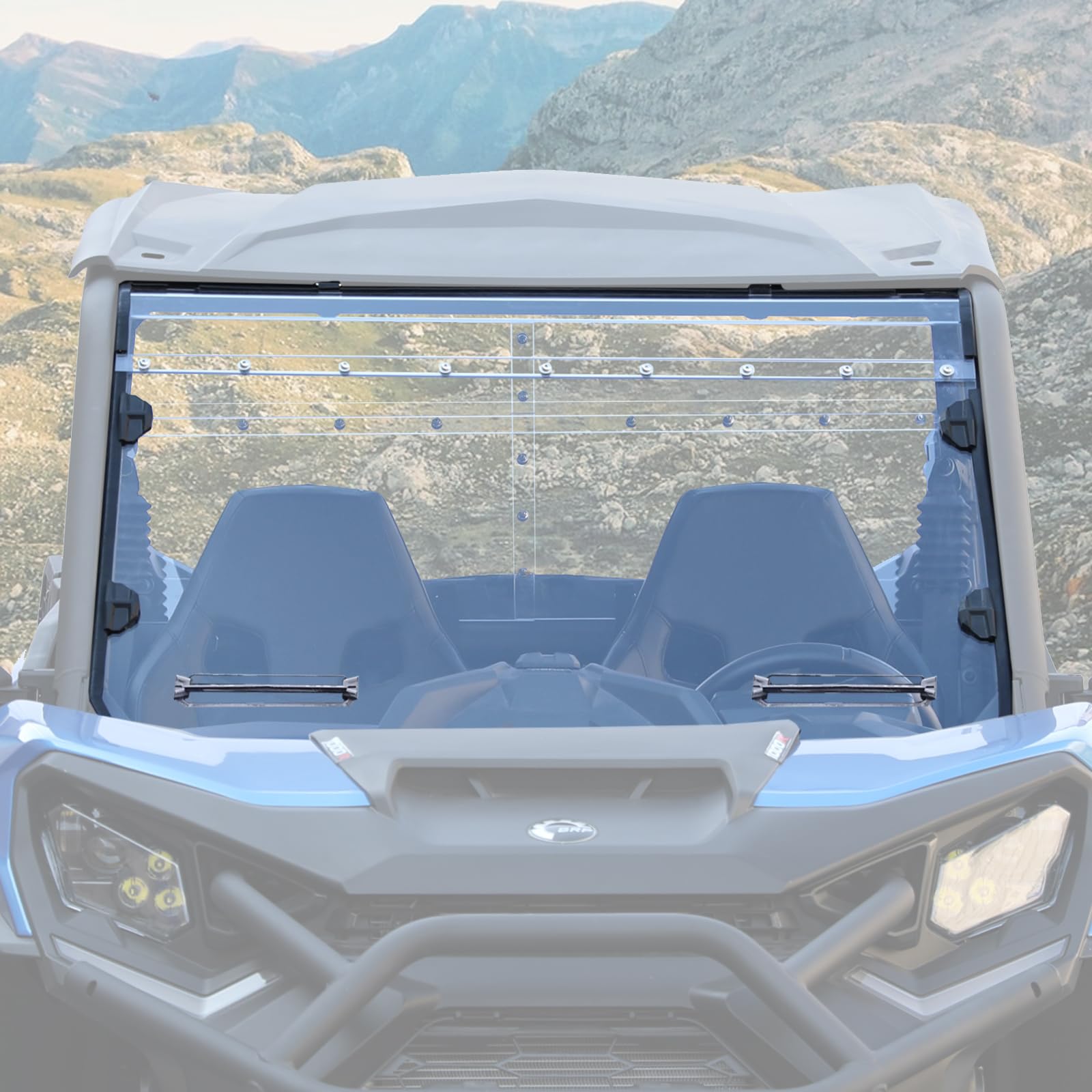 **2021-2025 Can Am Commander 1000/MAX Vented Full Front Windshield – Hard Coat PC UTV Windshield for Off-Road & Trail Riding**