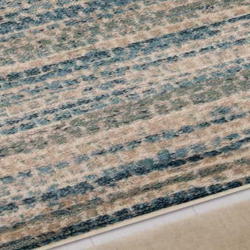 Montauk Striped Pastel Indoor Area Rug - Soft Bohemian Style Living Room Carpet for Bedroom, Nursery & Dorm Decor