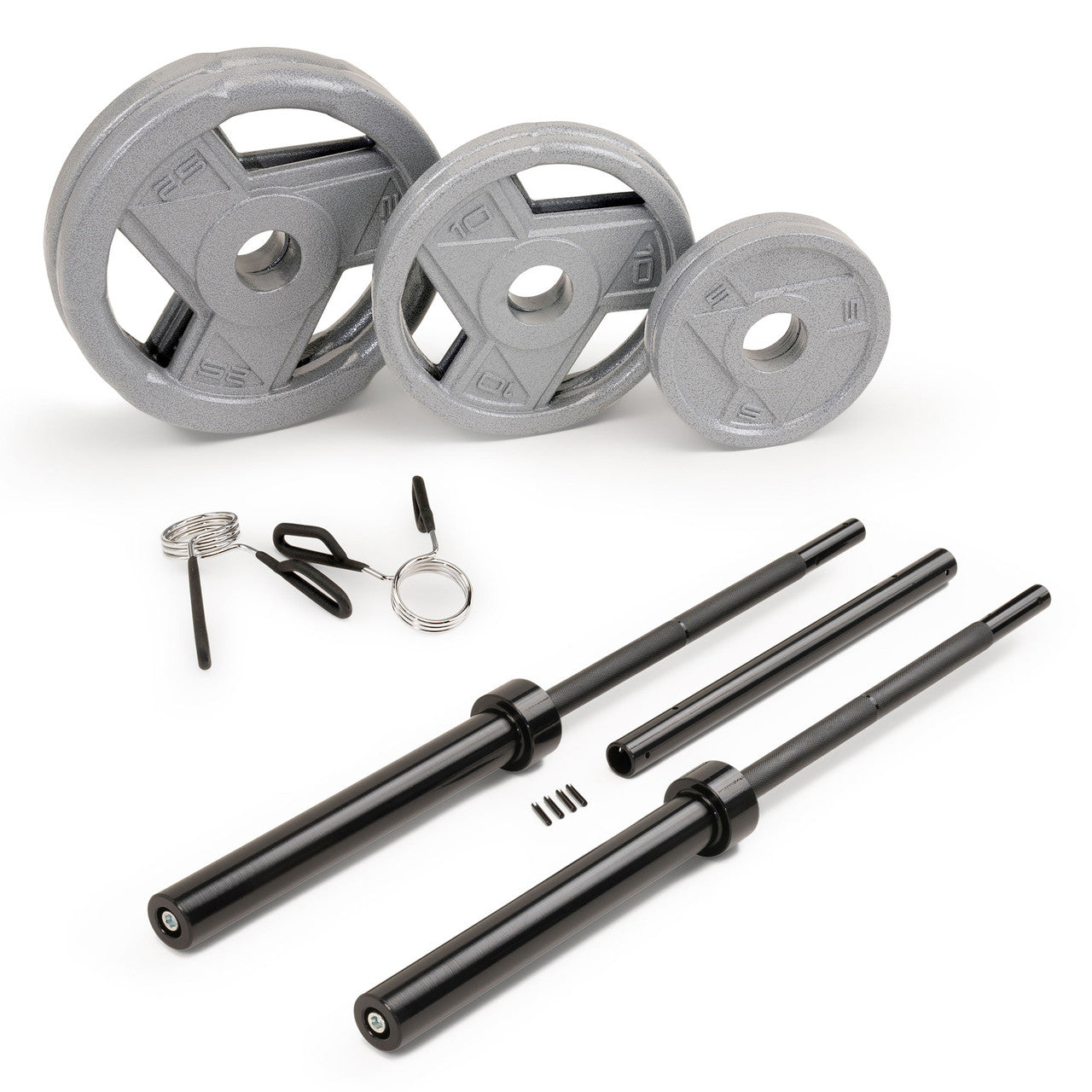 MCW 110lb Olympic Weight Set - Premium Home Gym Equipment for Strength Training & Fitness Workouts - Perfect for CrossFit, Powerlifting & Bodybuilding