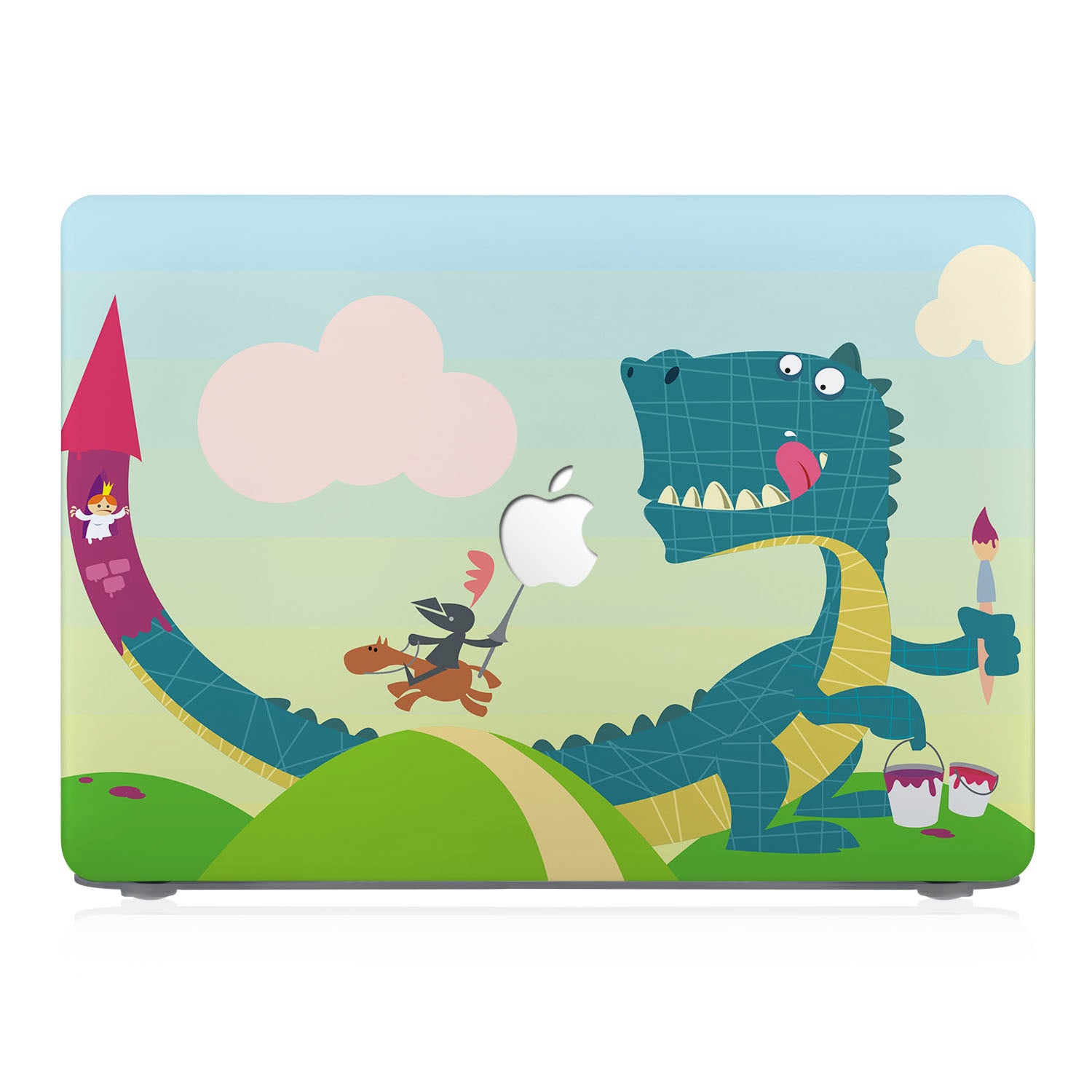 Premium MacBook Pro/Air Protective Case with Dinosaur Design - Durable & Stylish Cover for Work, School & Travel