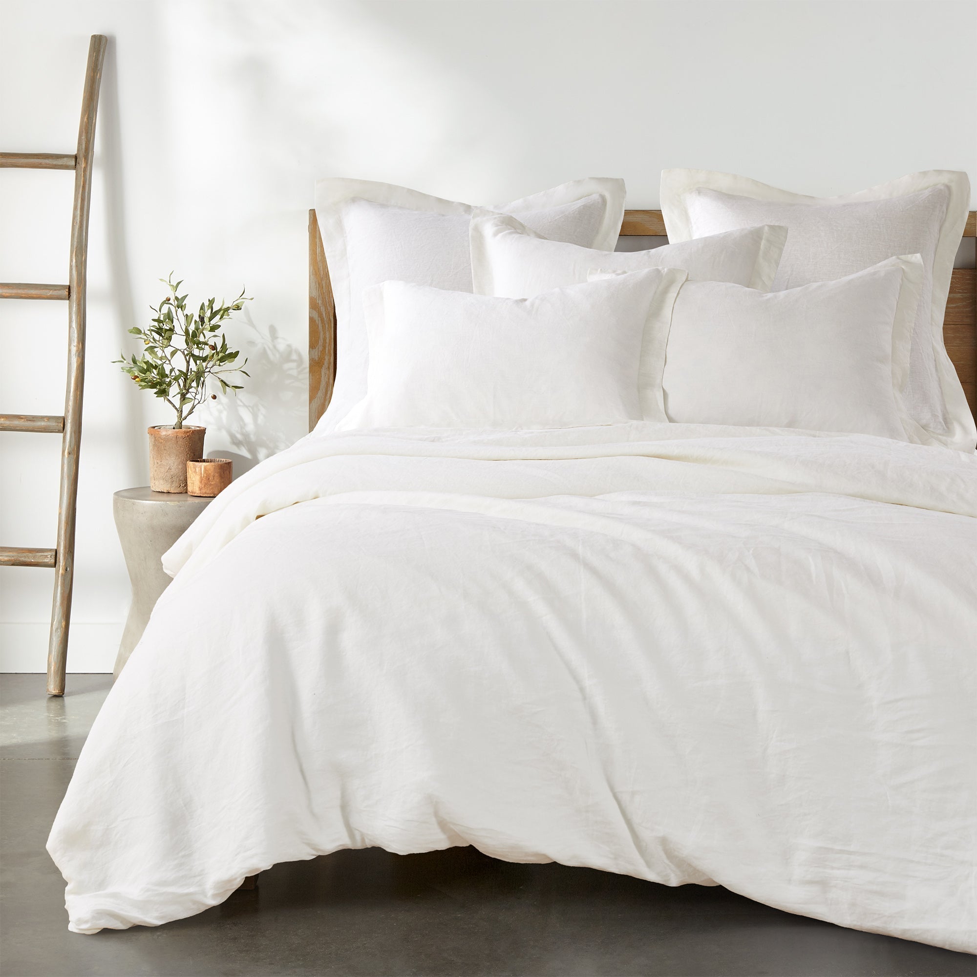Premium Washed Linen Duvet Cover Set - Breathable & Soft 100% Natural Flax Fabric - Queen Size Bedding for Summer & All Seasons - Perfect for Cozy Bedrooms, Guest Rooms & Vacation Homes
