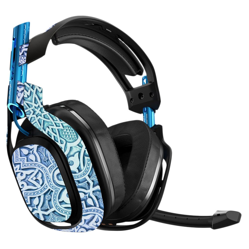 Premium Astro A50 3rd Generation Gaming Headset Skin - Carved Blue Vinyl Decal Wrap | Protective & Durable Cover | Easy to Apply & Remove | Made in USA | Perfect for Gaming Setups & Streamer Accessories