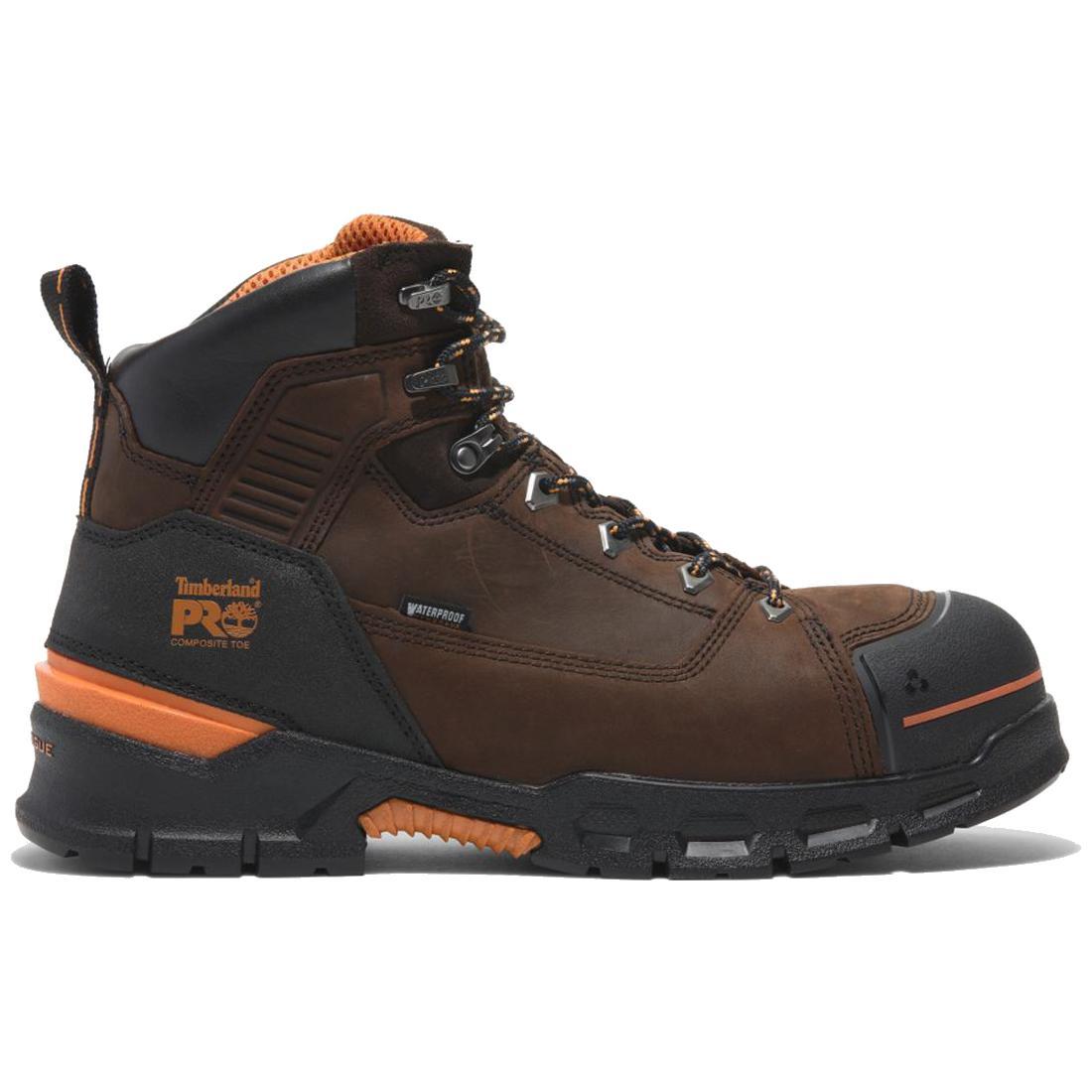 Endurance EV 6-Inch Composite Toe Waterproof Work Boots for Men - Brown Safety Shoes for Construction, Warehouse & Outdoor Work