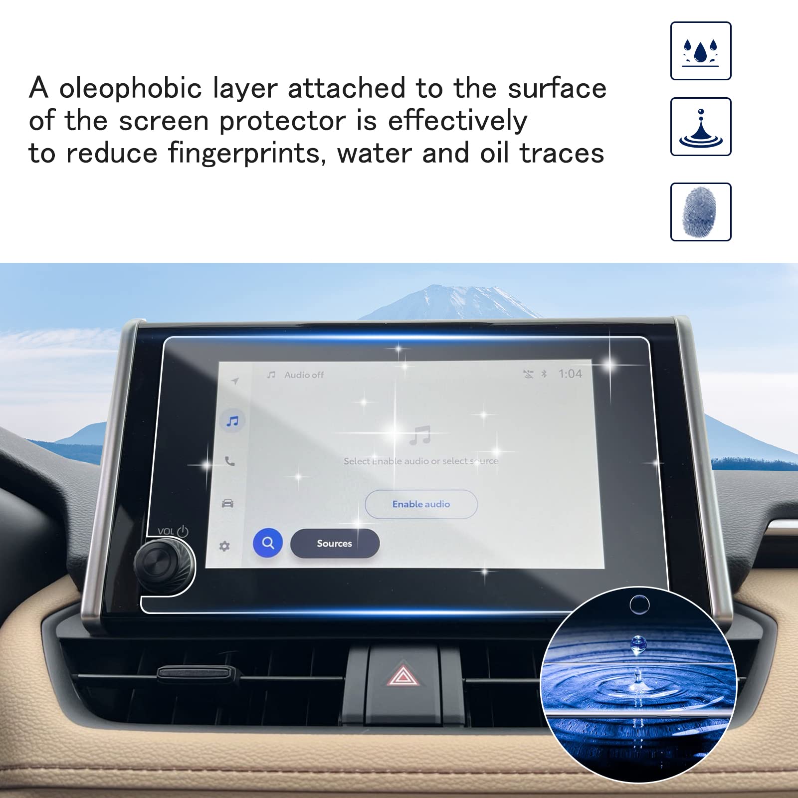 2023-2025 Toyota RAV4 8-inch HD Screen Protector | Compatible with RAV4 LE/XLE/XLE Premium/Adventure & Hybrid LE/SE/XLE/Woodland Edition | Anti-Scratch & Bubble-Free | Perfect for Navigation & Touchscreen Protection