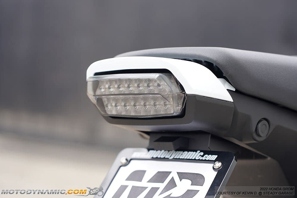 Grom 2022 Integrated Sequential LED Taillight - Plug and Play Direct Fit Replacement for Honda Grom - Perfect for Motorcycle Customization & Night Riding Safety