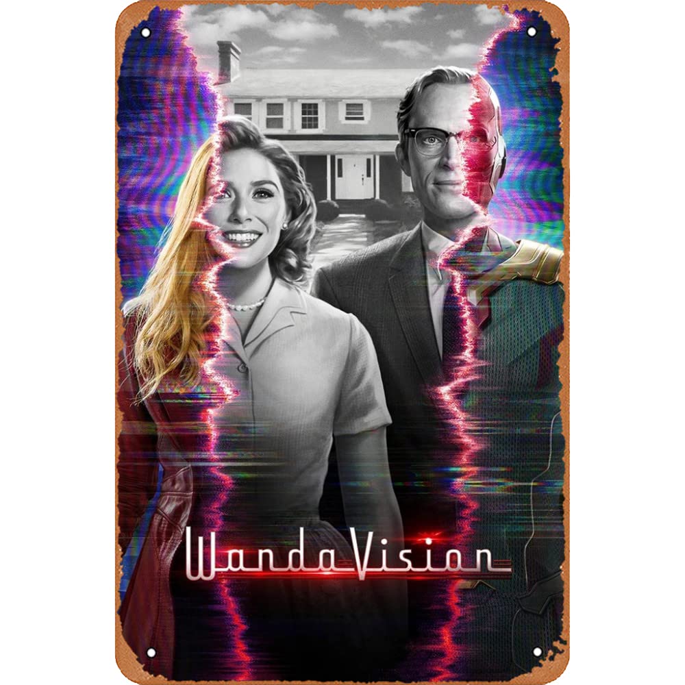 Wandavision Vintage Tin Metal Sign 8x12 Inch - Marvel Movies & TV Series Wall Art Decor for Home, Office, Bar, or Man Cave