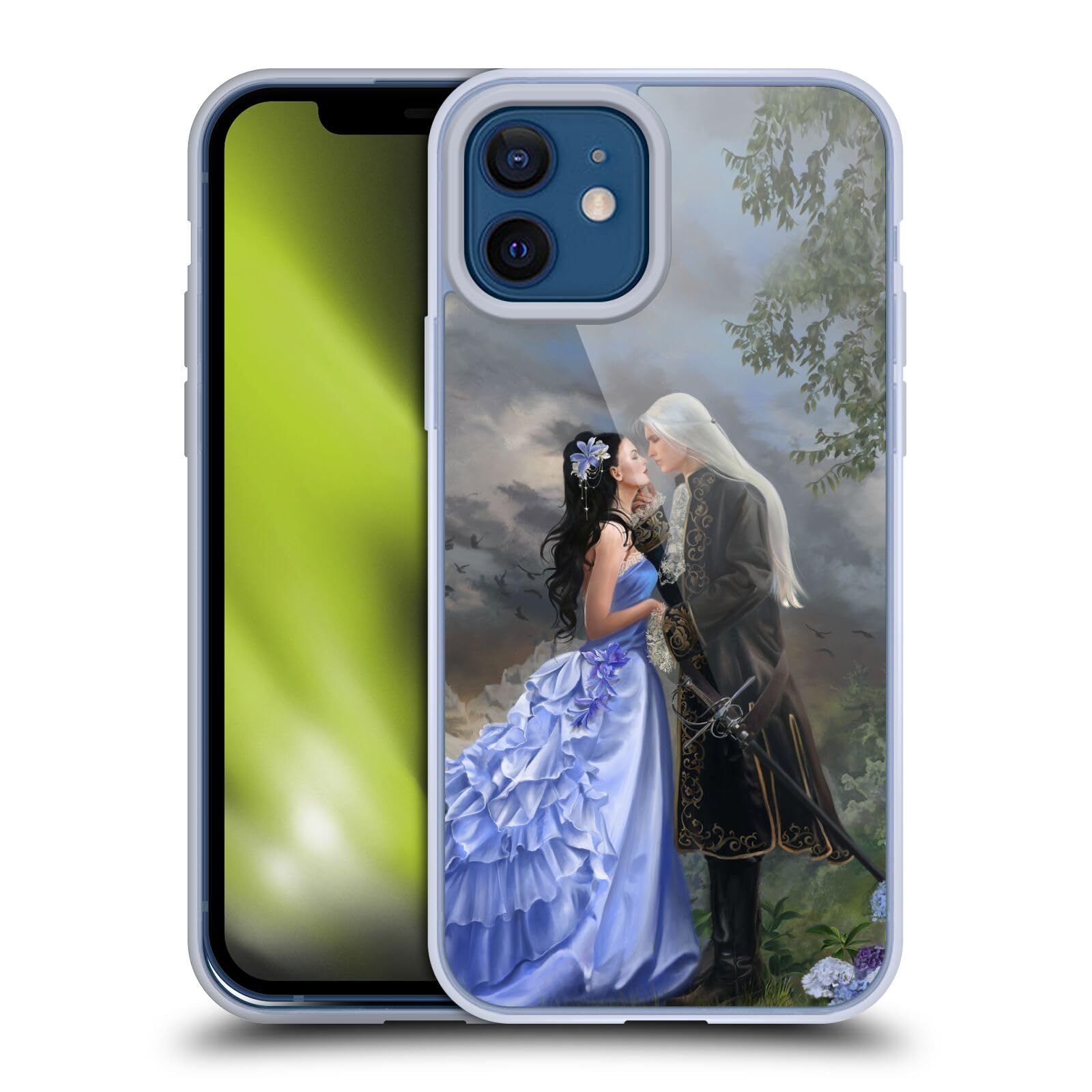 Officially Licensed Nene Thomas Victorian Lovers in Garden iPhone 12 Case - Soft Gel Protective Cover for Apple iPhone 12 & iPhone 12 Pro - Perfect for Nature Lovers & Romantic Gift Ideas