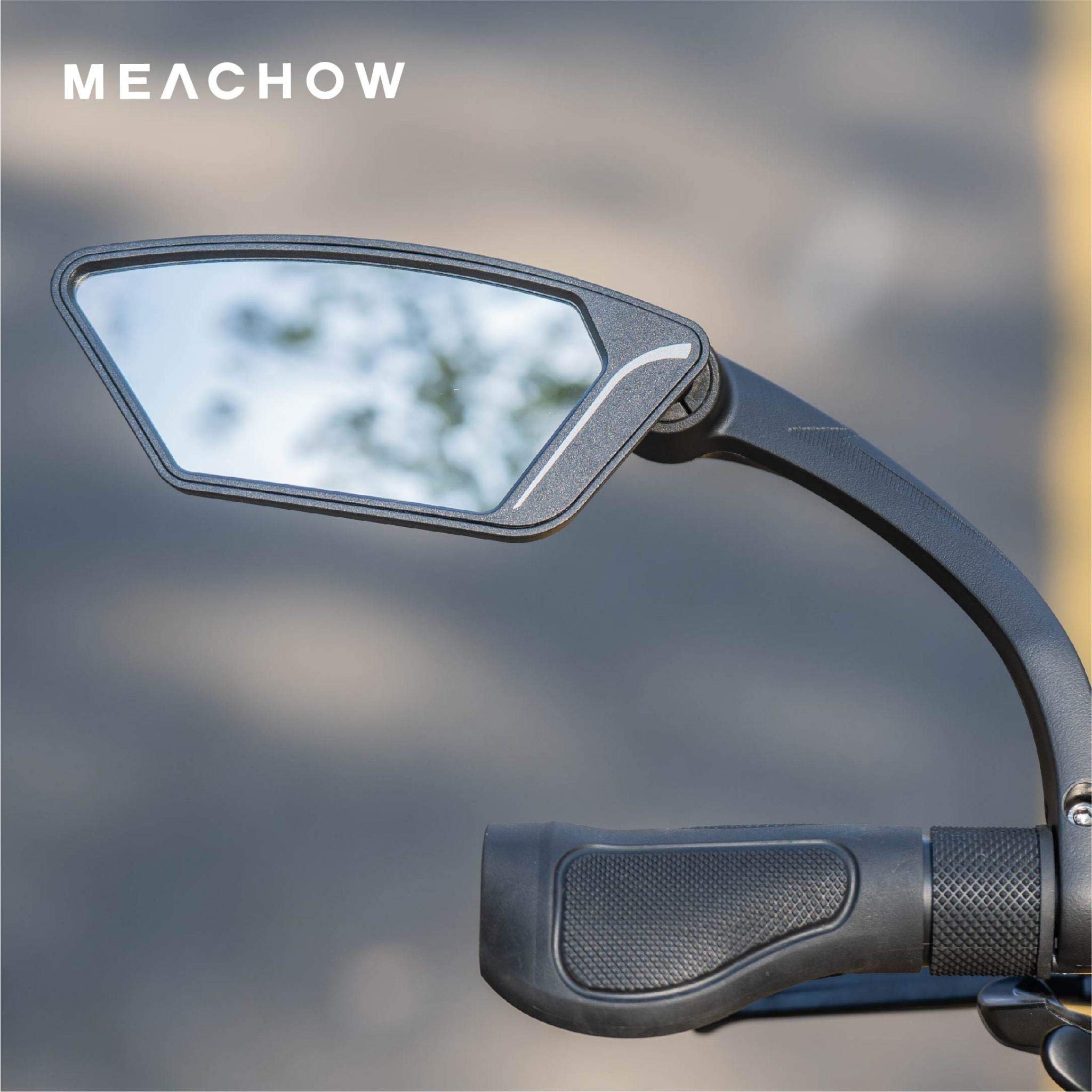 MEACHOW Scratch-Resistant Glass Lens Bike Mirror - Rotatable Handlebar Rearview Mirror for Safe Cycling, ME-002 | Perfect for Road Bikes, Mountain Bikes & Commuting