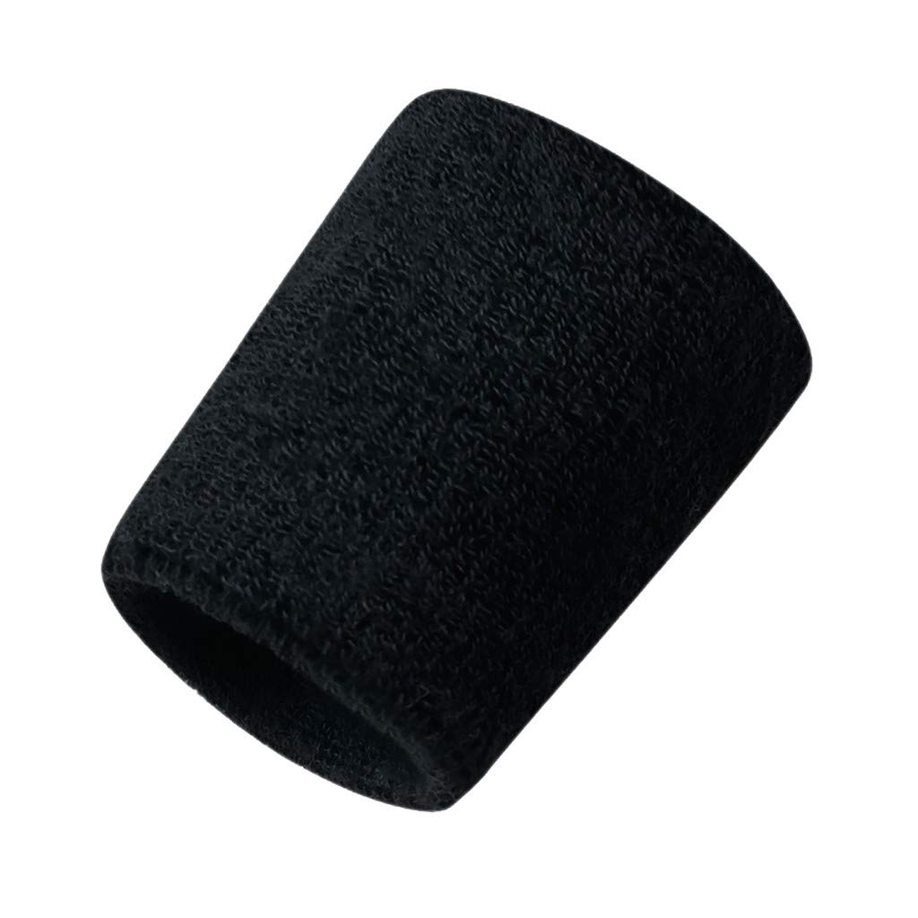 Unisex Cotton Wristband 6PC Set for Sports, Yoga & Fitness - Sweat Absorbing Wrist Bands for Basketball & Workouts