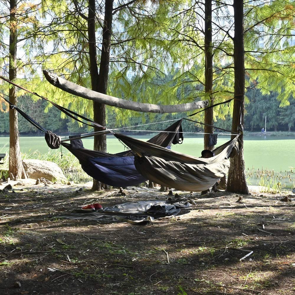 OneWind Camping Hammock with Waterproof Footprint - Lightweight Portable Hammock for Backpacking, Hiking & Outdoor Adventures - Includes Rain Tarp & Tree Straps
