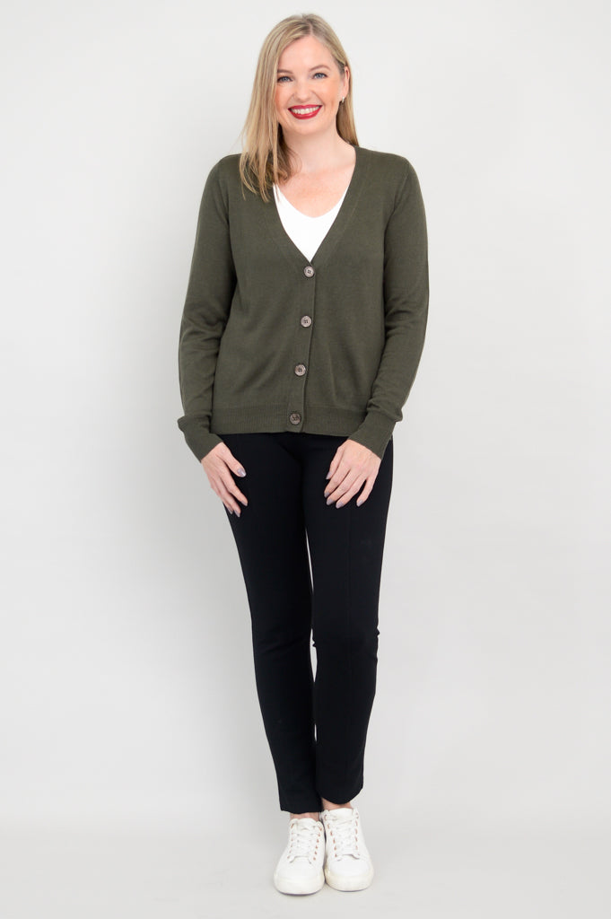 Jessica Women's Bamboo Cotton Sweater - Soft & Comfortable Khaki Pullover for Casual Wear & Layering