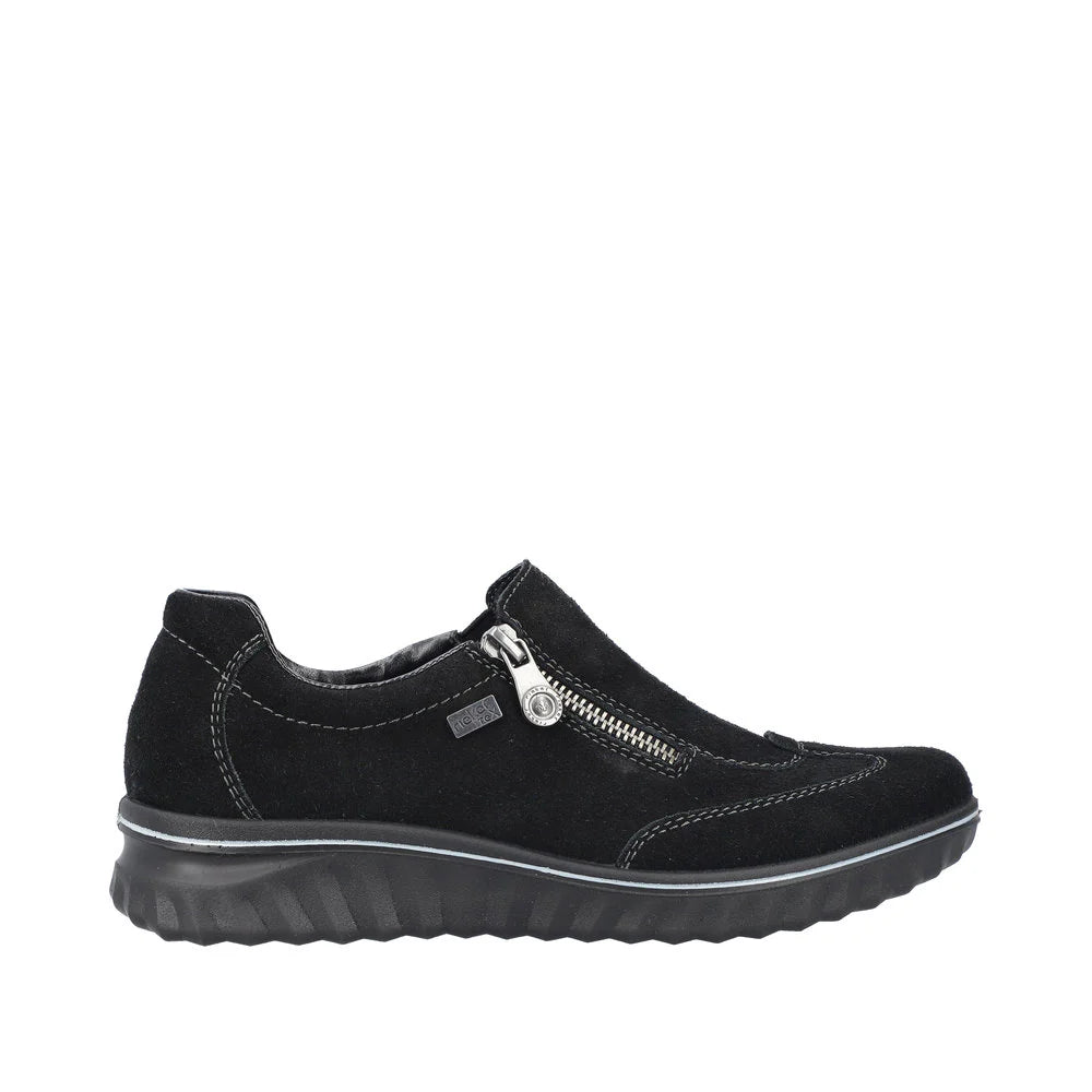 Rieker 59071 Black Women's Comfortable Slip-On Shoes - Perfect for Work, Casual Wear & Travel