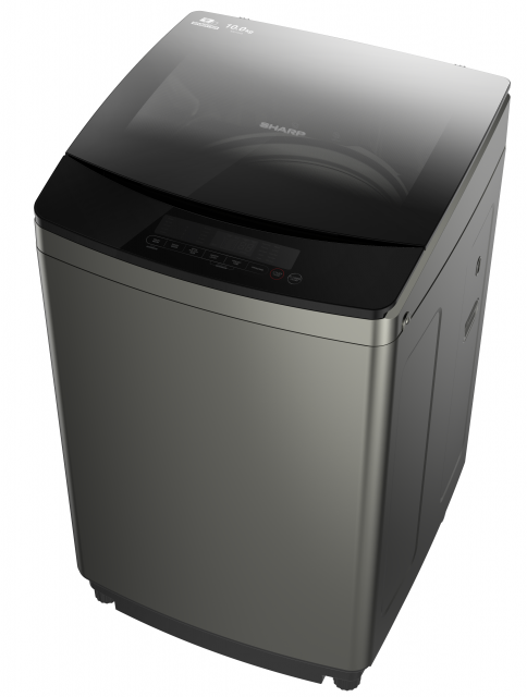 Sharp ES F100G 10KG Top Load Washing Machine with Free Air Fryer KF AF70M - Perfect for Laundry Rooms, Apartments & Small Homes