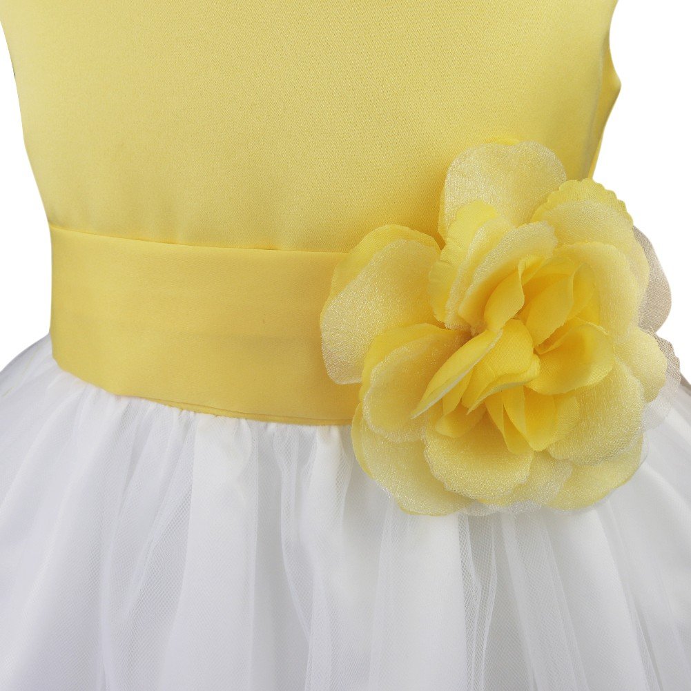 CHICTRY Floral Bow Princess Wedding & Bridesmaid Dresses - Elegant Pageant Party Gowns for Flower Girls | Perfect for Formal Occasions, Bridal Showers & Special Events
