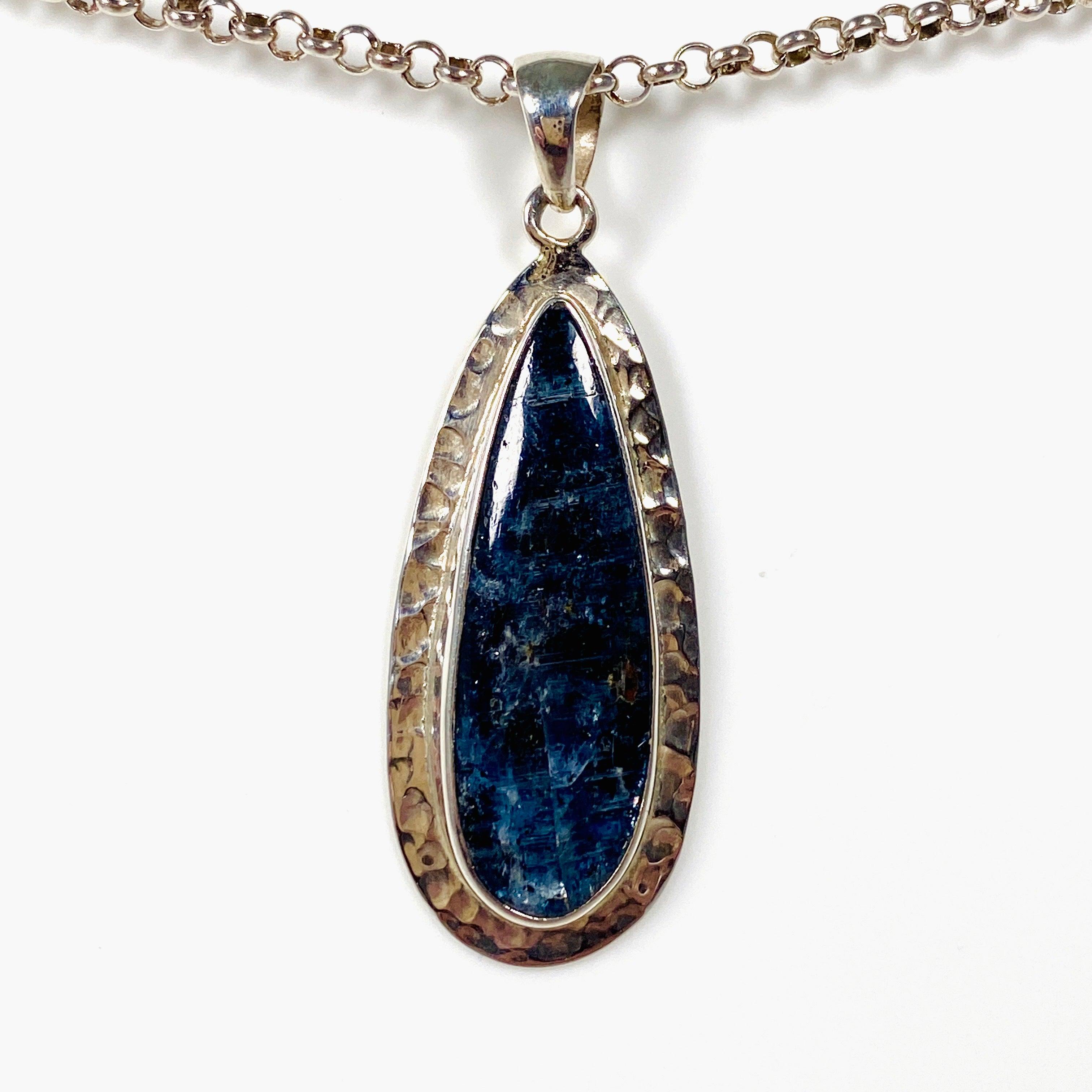 Kyanite Teardrop Pendant Necklace KPGJ3453 - Elegant Blue Gemstone Jewelry for Women, Perfect for Gifts, Weddings & Everyday Wear