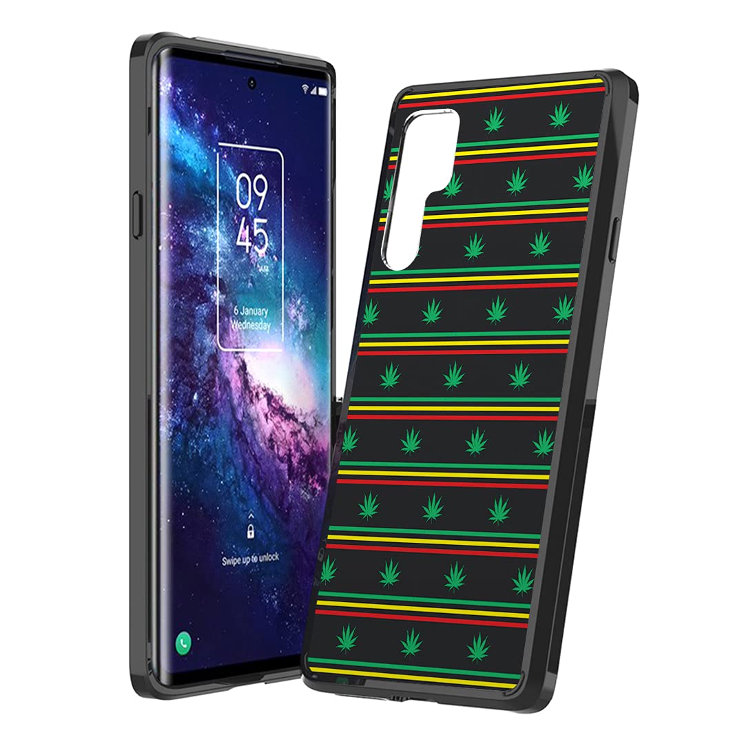 TCL 20 Pro 5G Case - Heavy Duty Protective Cover with Leaf Pattern for Everyday Use