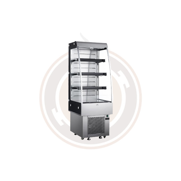 Omcan 24 Inch Open Refrigerated Floor Display Case - 8.9 cu.ft Commercial Refrigerator for Supermarkets, Delis & Restaurants - Perfect for Fresh Food Storage & Display