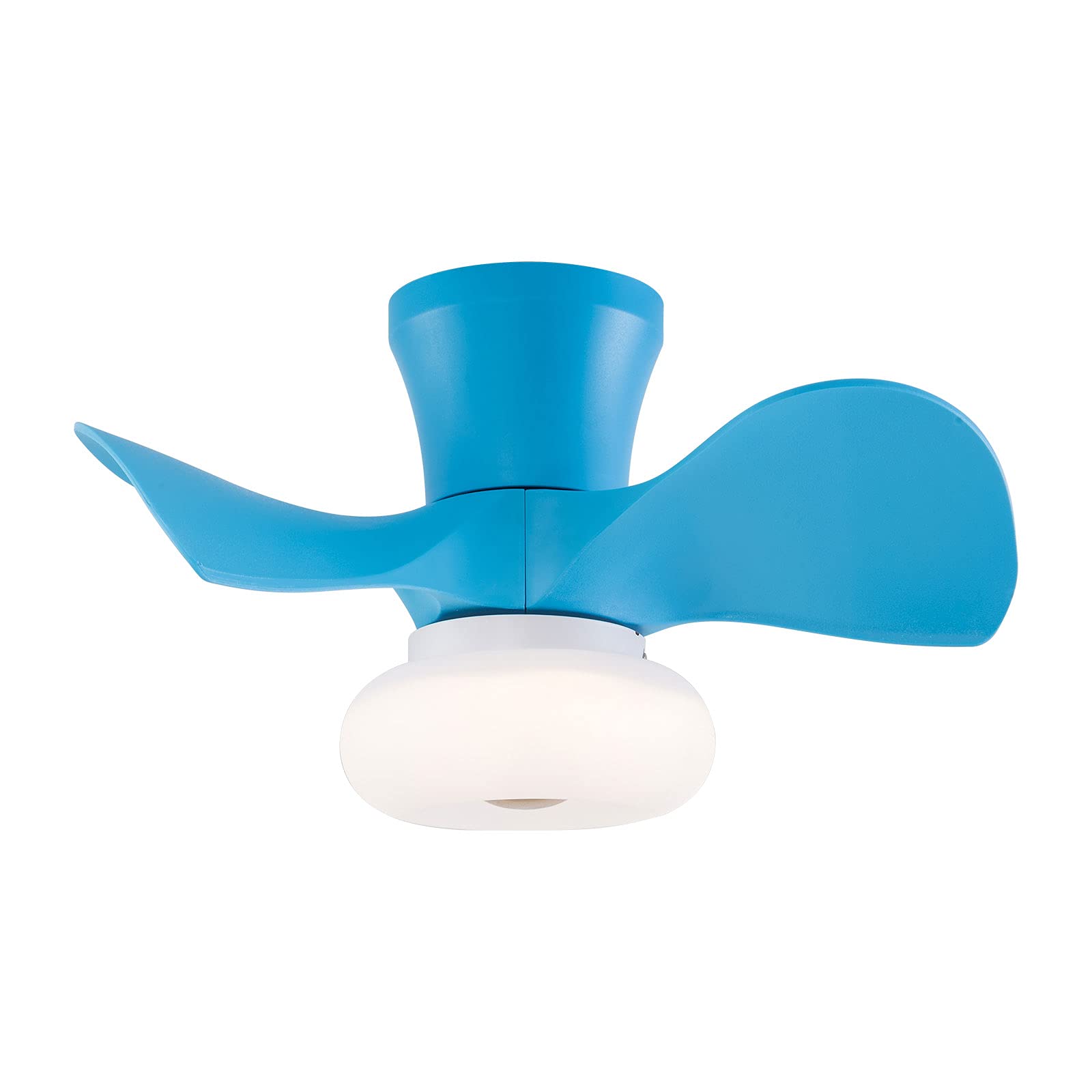 22 Inch Modern Minimalist Ceiling Fan with Lights & Remote Control - 3 Reversible Blades, 3 Speed Settings & 3 Color Temperatures - Indoor Fandelier for Living Room, Bedroom & Office (Blue) | Energy Efficient & Quiet Operation