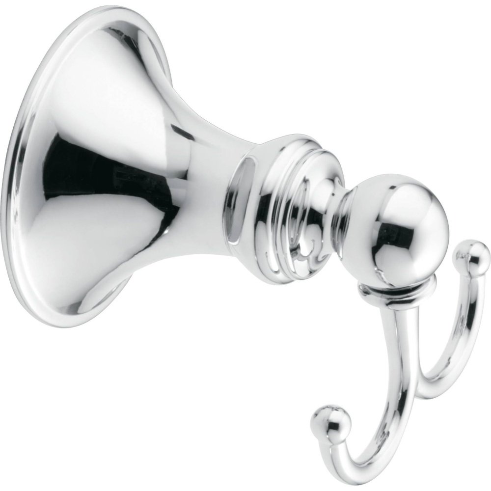 Moen DN2603CH Glenshire Chrome Robe Hook - Elegant Bathroom & Bedroom Wall Hook for Towels, Robes & Clothes - Perfect for Home, Hotel & Spa Decor