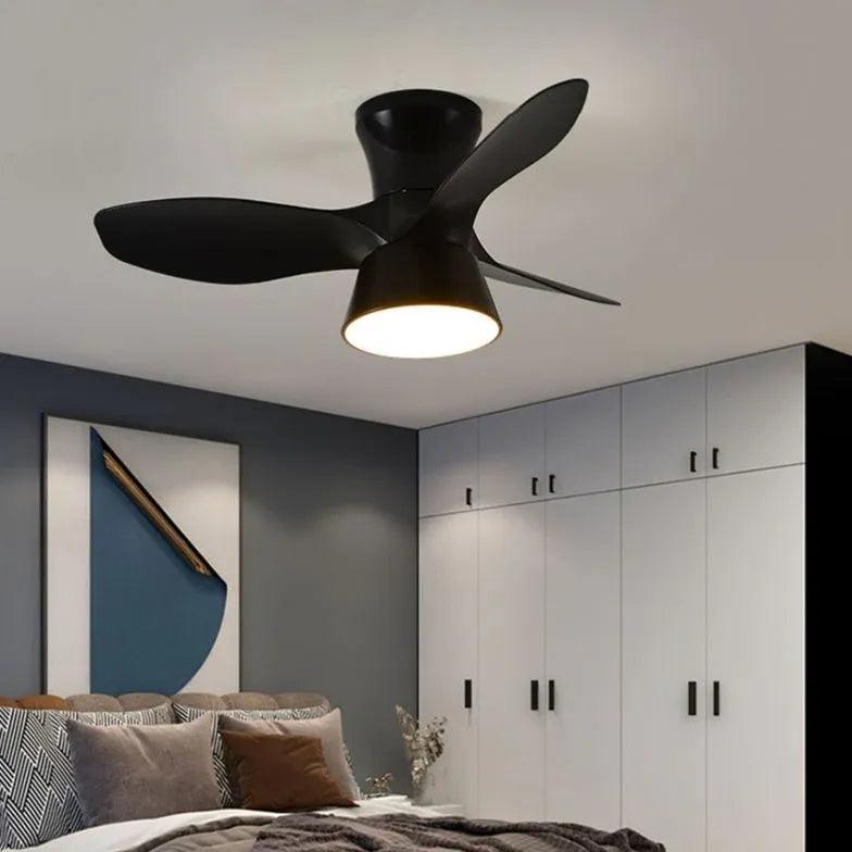 3-Blade Modern Ceiling Fan with LED Light - Energy Efficient Quiet Cooling for Bedroom, Living Room & Office