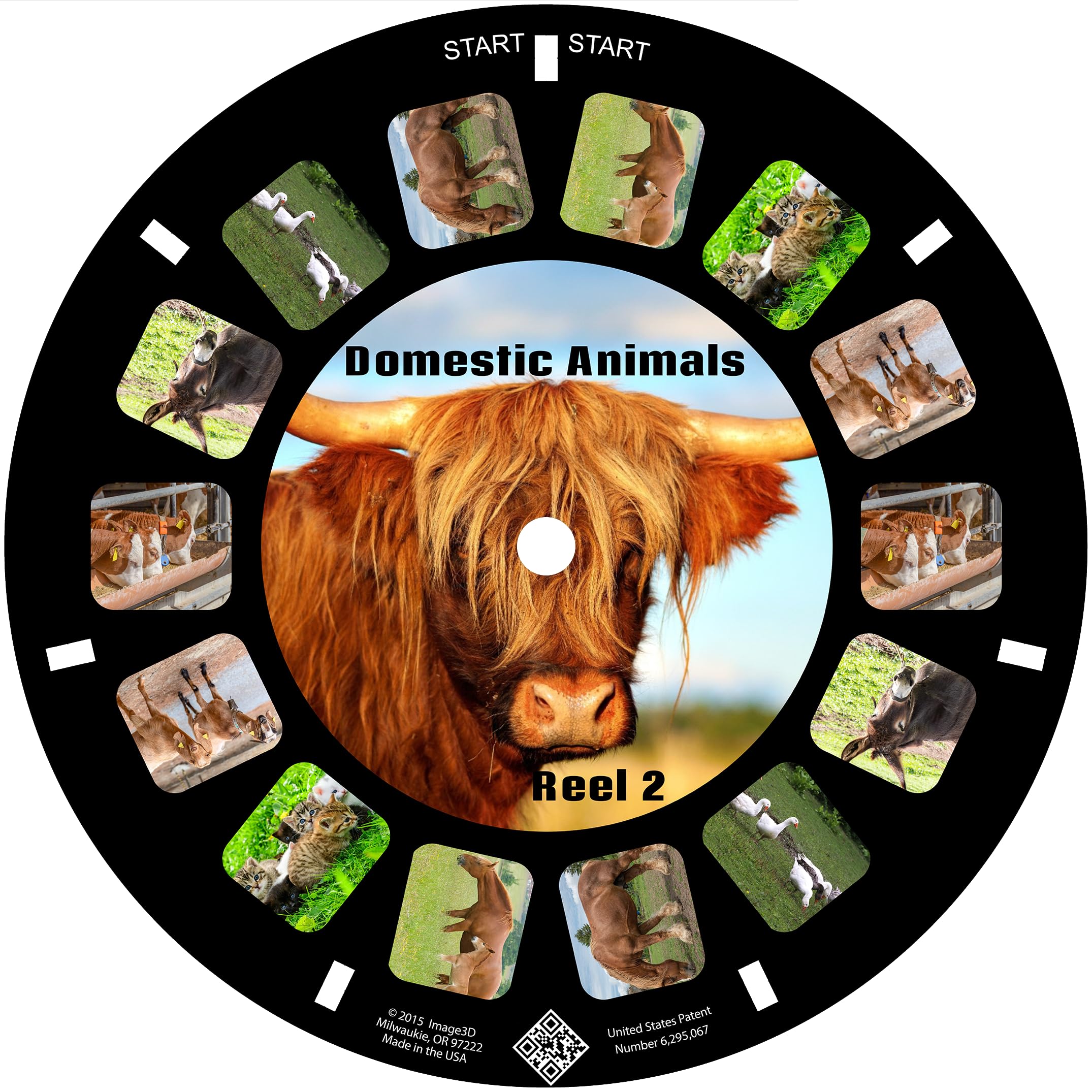 MayKo Farm Animal View-Master Reels - 3-Pack Compatible with Classic Viewers | Domestic Animals & Wildlife Educational Toy for Kids | Perfect for Storytelling, Learning, and Family Entertainment