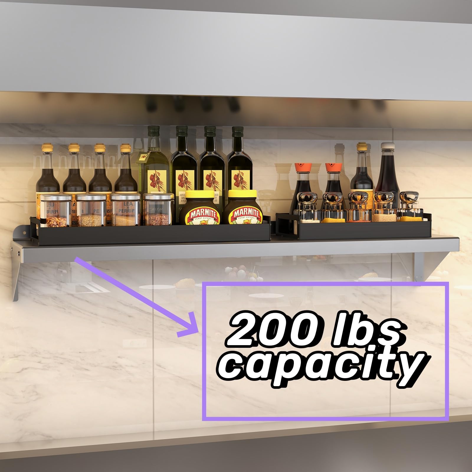 Stainless Steel Wall Mount Shelf - 12
