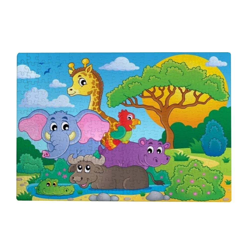 Vantaso 1000 Piece Jigsaw Puzzle for Adults & Kids Ages 10+ - Cute African Animals Puzzle Game - Family Fun, Brain Teaser & Home Decor Activity