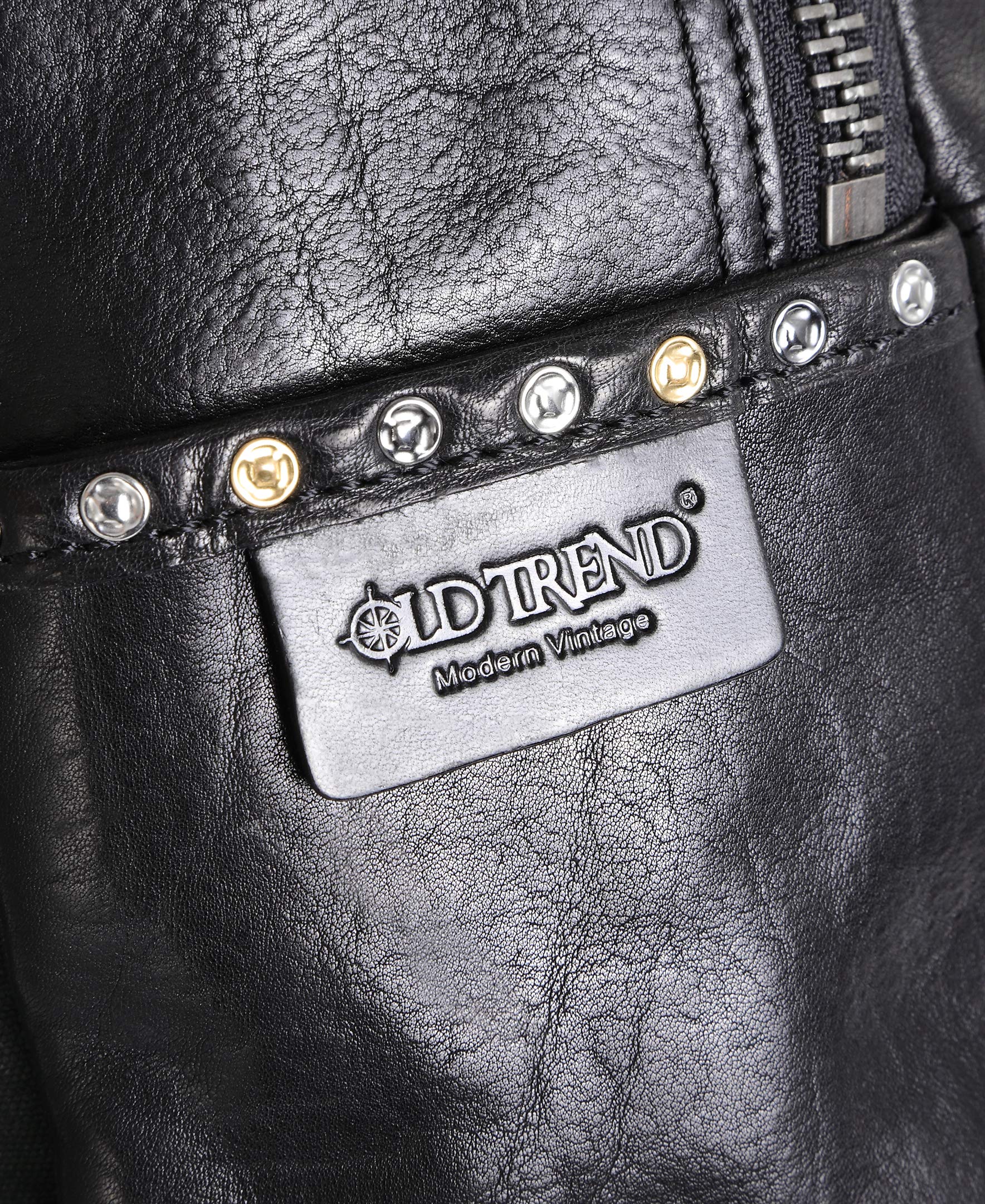 Genuine Leather Studded Backpack for Women & Men - Stylish Black Gothic Punk Shoulder Bag for School, Travel & Daily Use