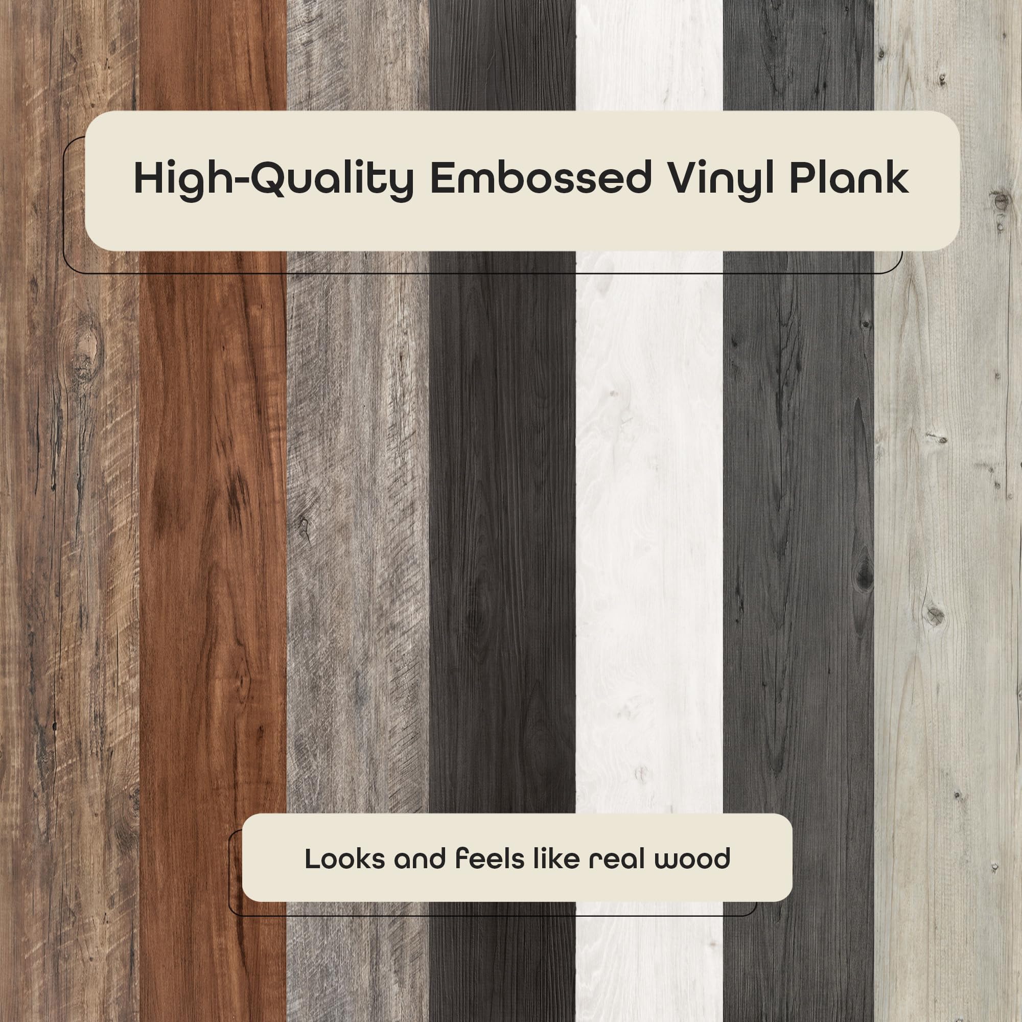 Achim Home Décor Rustic Cherry Looselay Vinyl Plank Flooring - 8 Planks (9