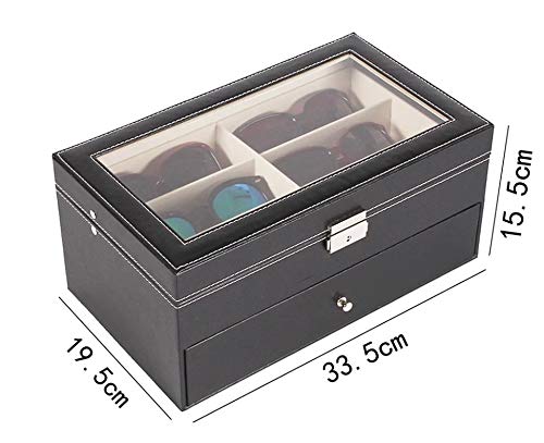 MR Maestro Watchmaker - 12-Slot Eyeglass Display Case | Jewelry Drawer Organizer | Watch Storage Box | Ring, Automatic Men's Watches, Women's Sunglasses & Men's Accessories Organizer - Perfect for Home, Office & Travel Organization