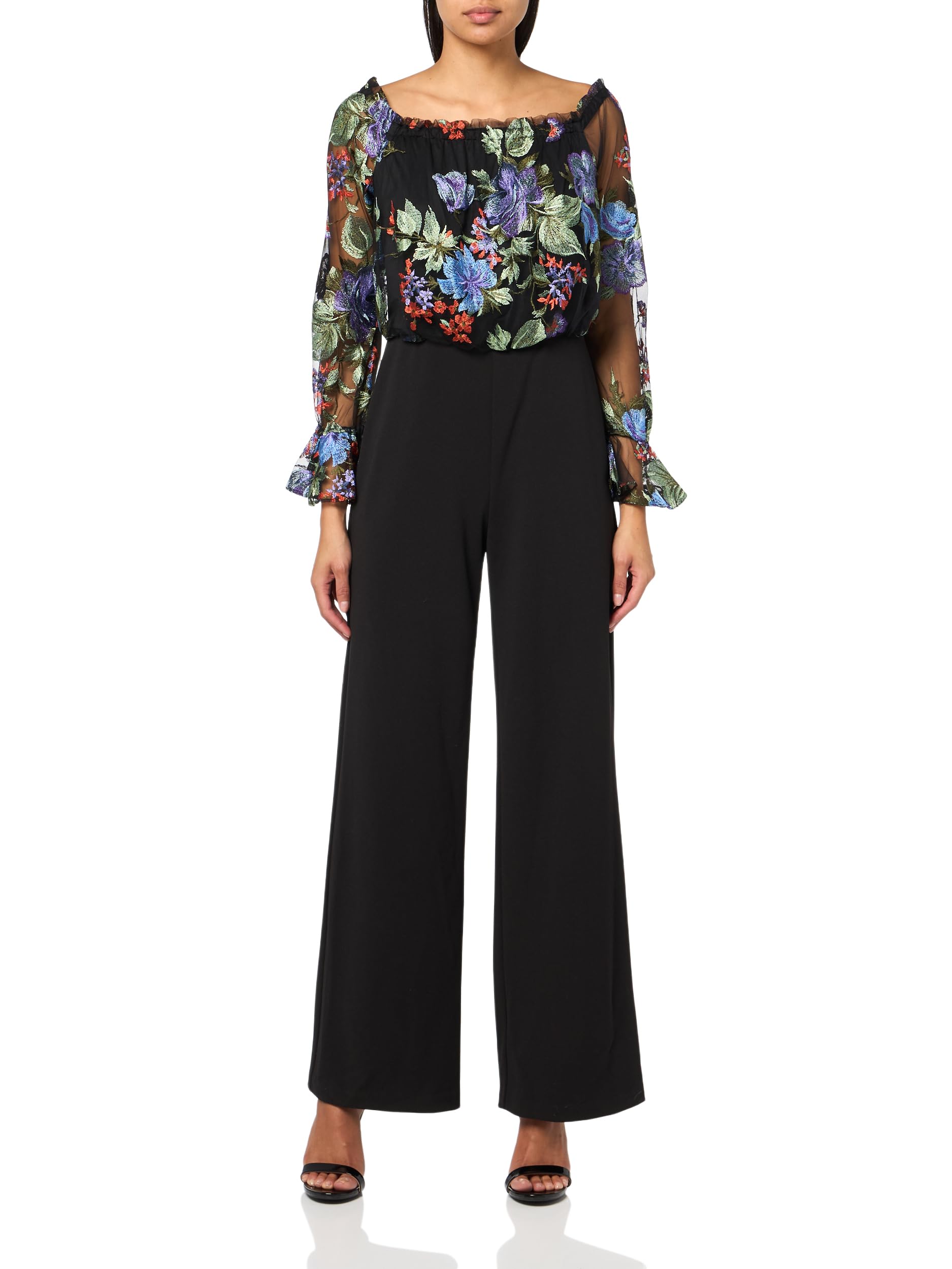 Adrianna Papell Women's Embroidered Jumpsuit - Elegant One-Piece Romper for Parties, Weddings & Special Occasions