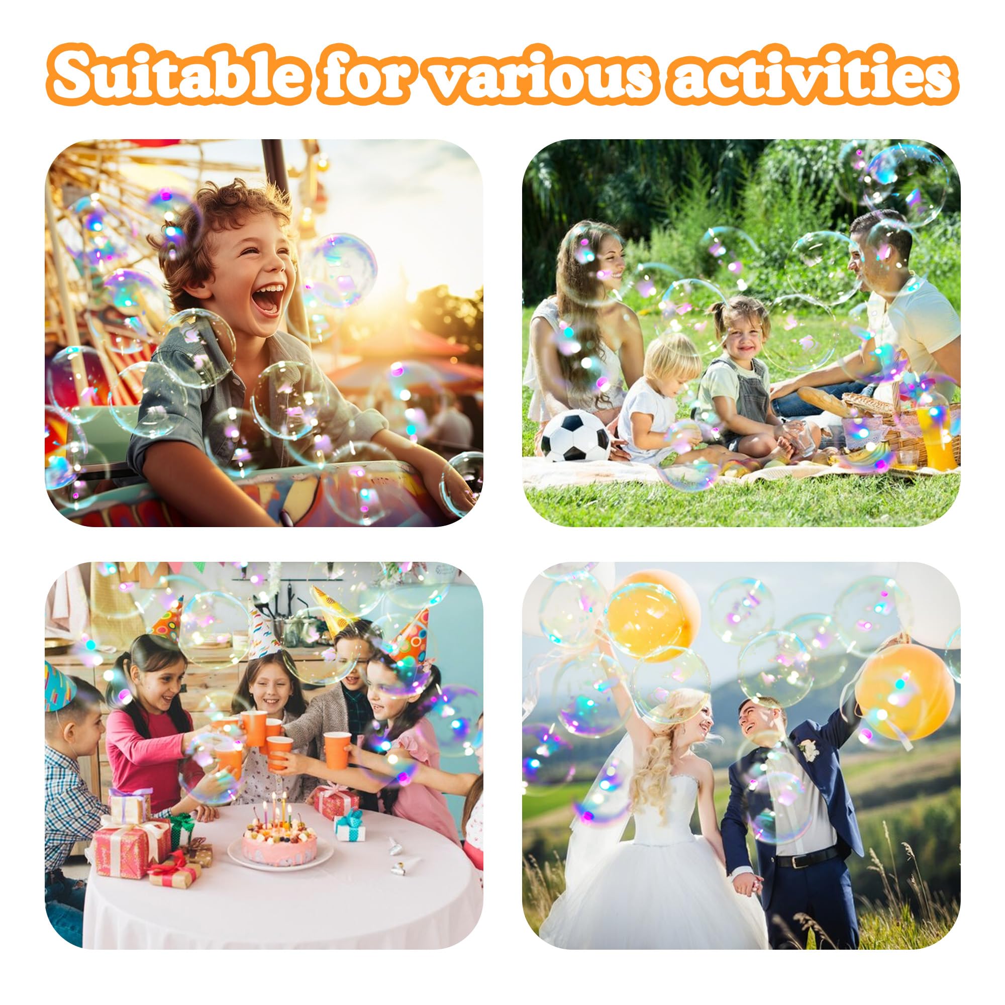 32 Pack 8 Color Diamond Theme Mini Bubbles - Bulk Water Park Bubbles for Wedding, Birthday Party, Easter Basket Fillers & Kids Game Prizes - Fun Outdoor Play & Party Favors