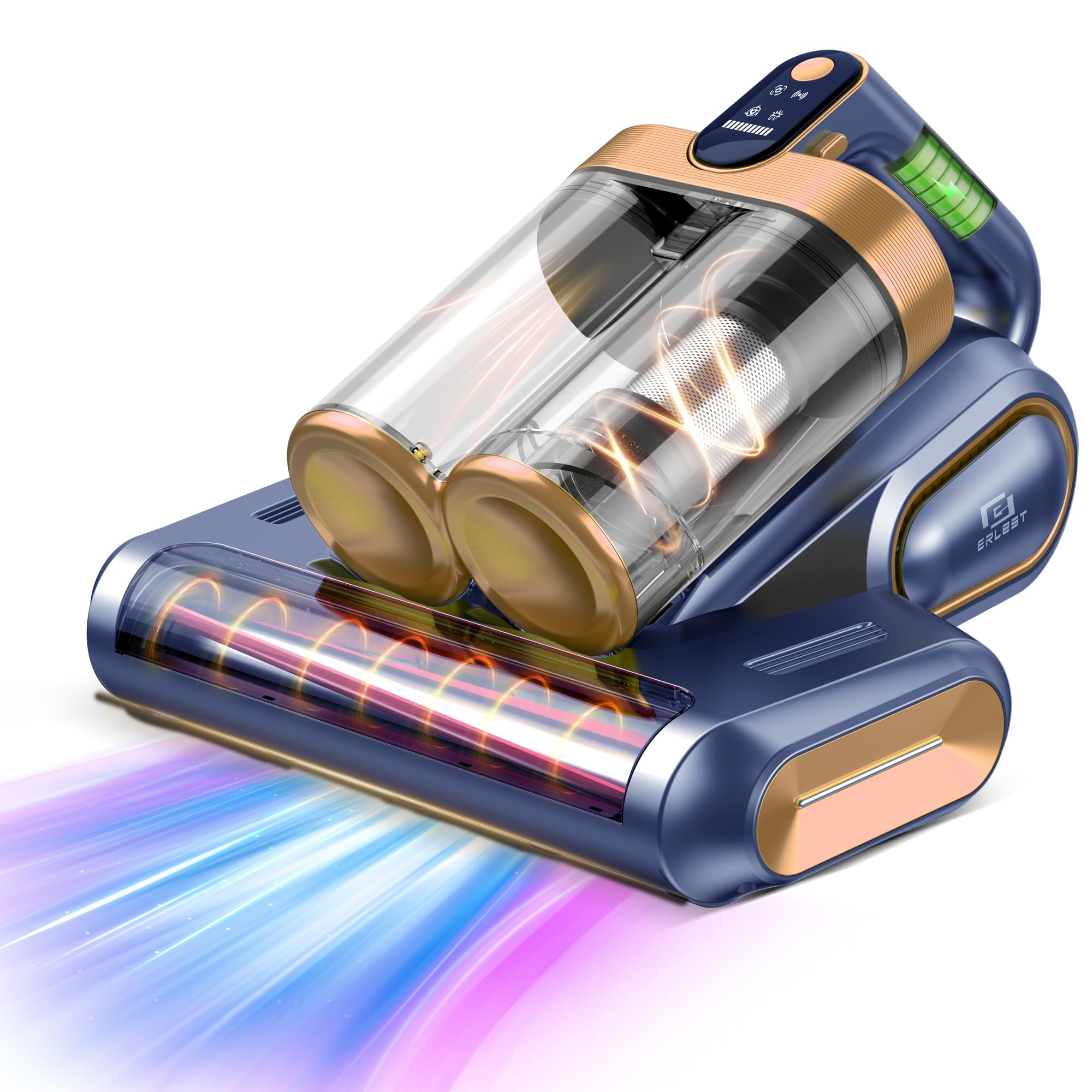 16KPa Cordless Mattress Vacuum Cleaner with UV & Ultrasonic for Dust & Pet Hair - Home & Travel Use