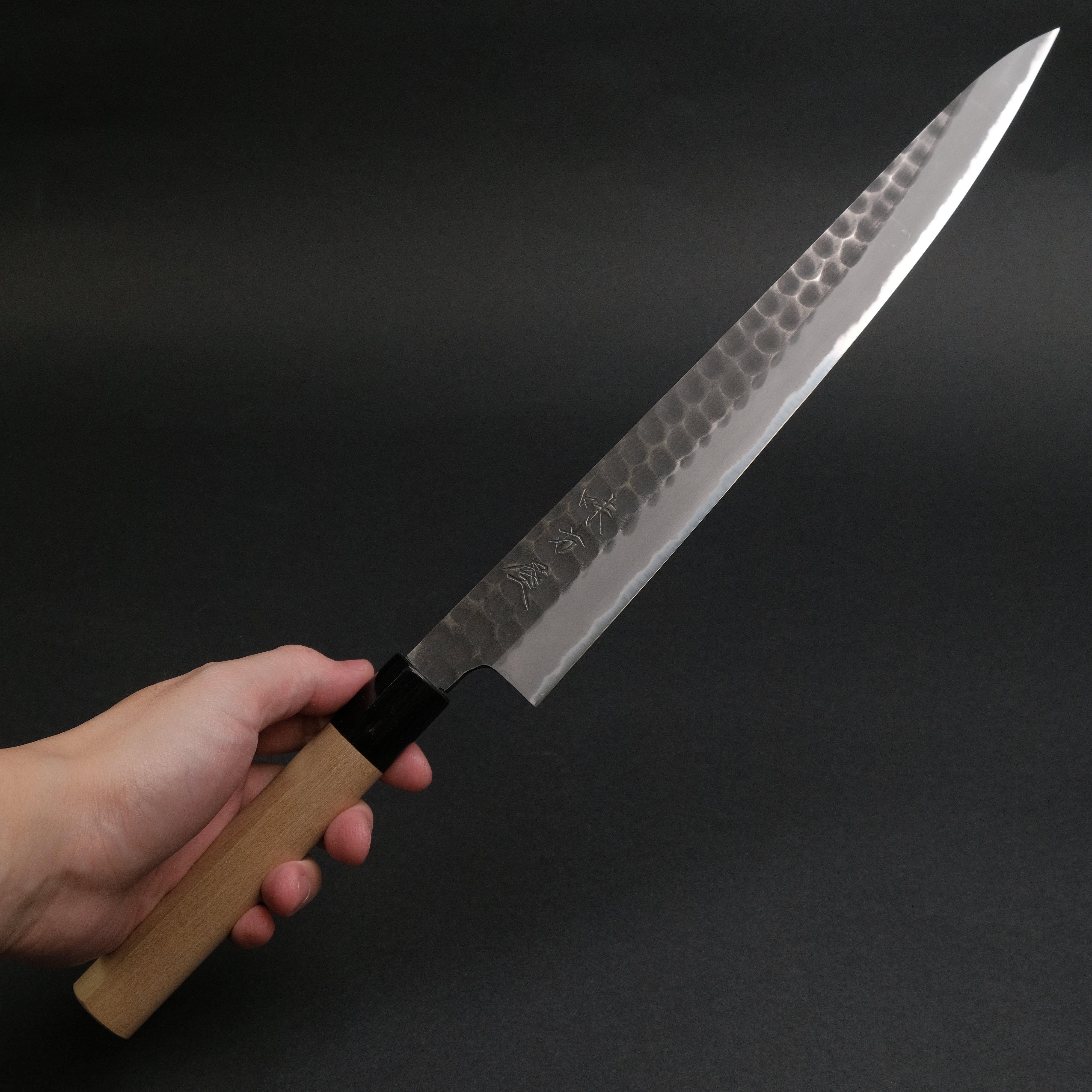 Premium Ajikataya Tsuchime White #2 Sujihiki Knife 270mm - Japanese Chef Knife with Ho Wood D-Shaped Handle - Perfect for Slicing Sashimi, Meat & Sushi Preparation