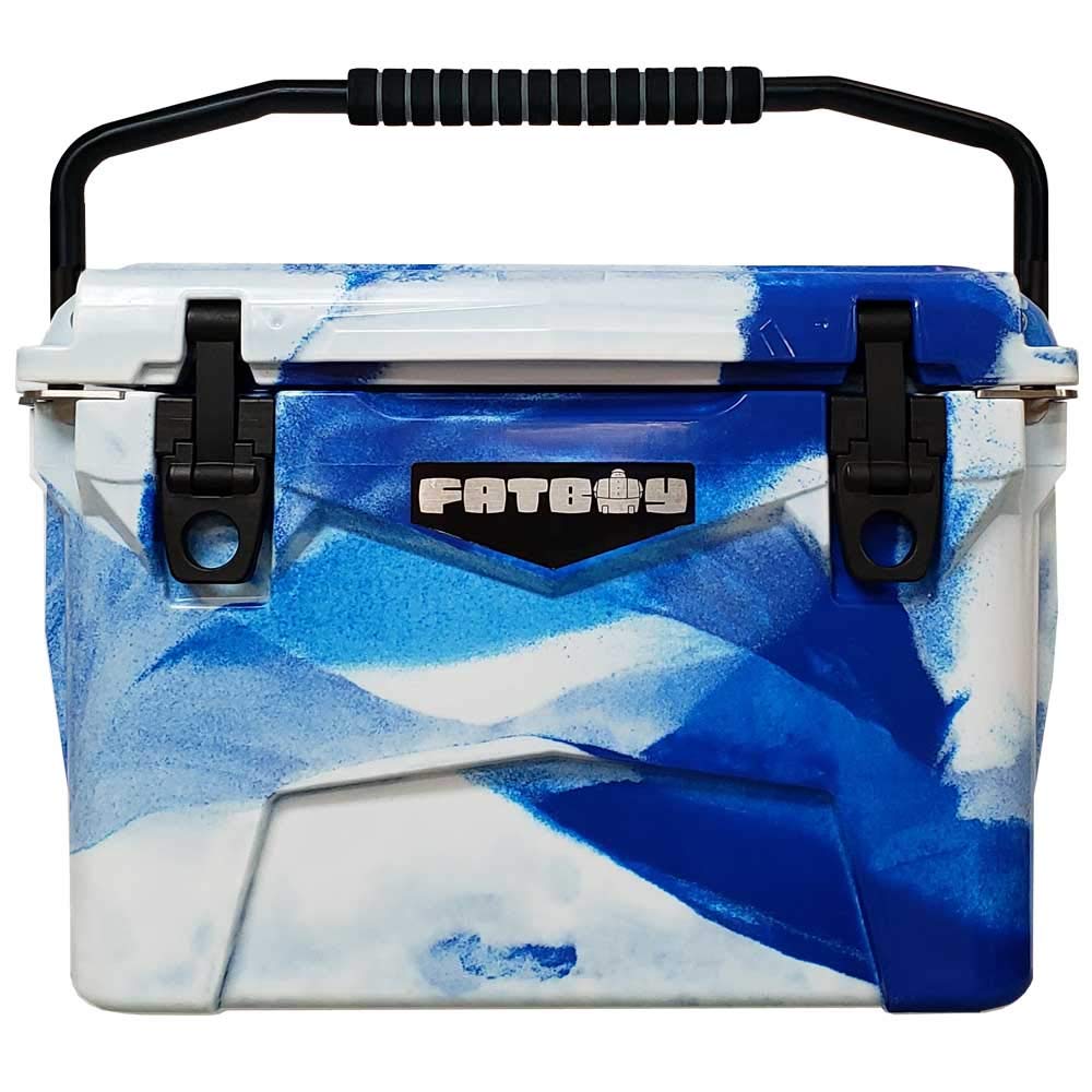Fatboy 20 Quart Roto Molded Hard Sided Cooler - Heavy Duty Insulated Ice Chest for Camping, Fishing & Outdoor Adventures (Marine Camo)