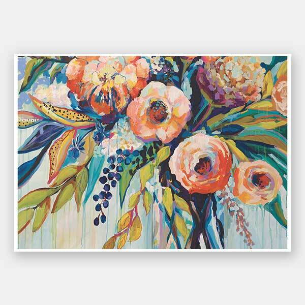 Coral Kiss Unframed Art Print - Vibrant Tropical Wall Decor for Beach House, Living Room & Bedroom - Perfect for Coastal & Boho Home Styling