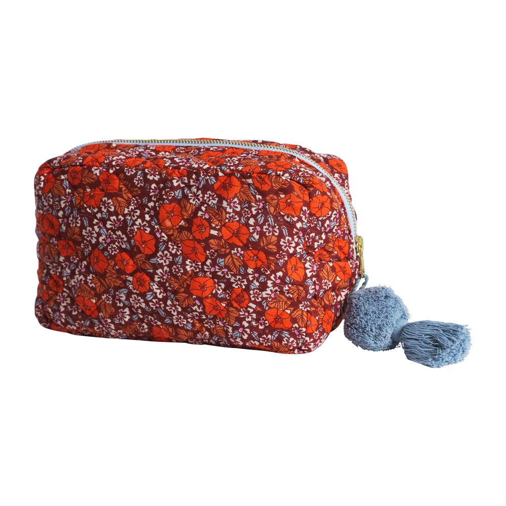 Florentine Beauty Bag - Elegant Cherry Print Handbag for Women | Perfect for Work, Travel & Evening Events