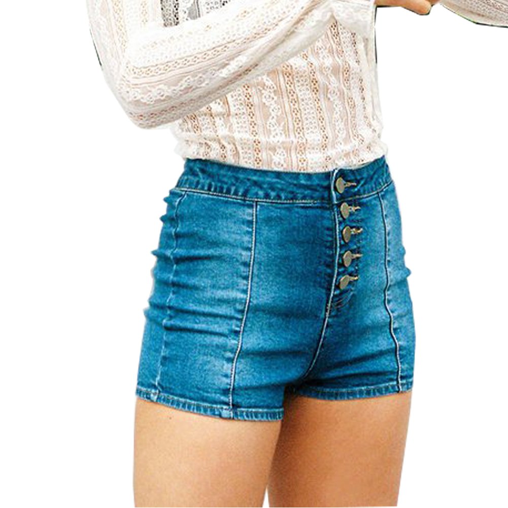 LIYT Women's High Waist Denim Shorts - Slim Fit Stretch Jean Shorts for Juniors | Casual Summer Outfits, Beach Wear & Street Style Fashion